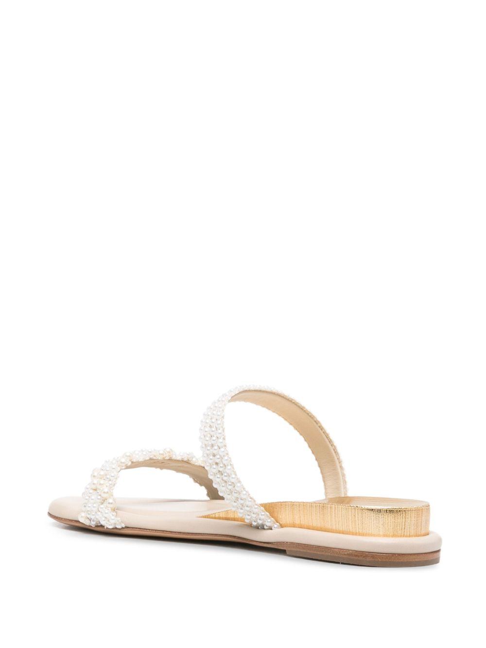 pearl-embellished flat sandals Product Image