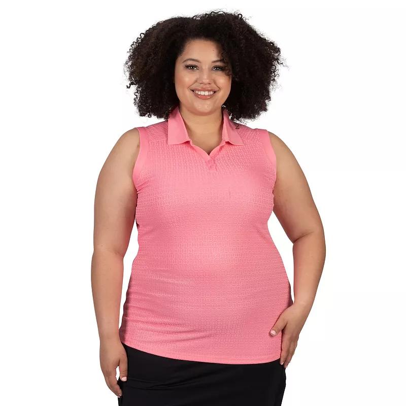Plus Size Nancy Lopez Journey Sleeveless Polo, Women's, Size: 1XL, Green Product Image