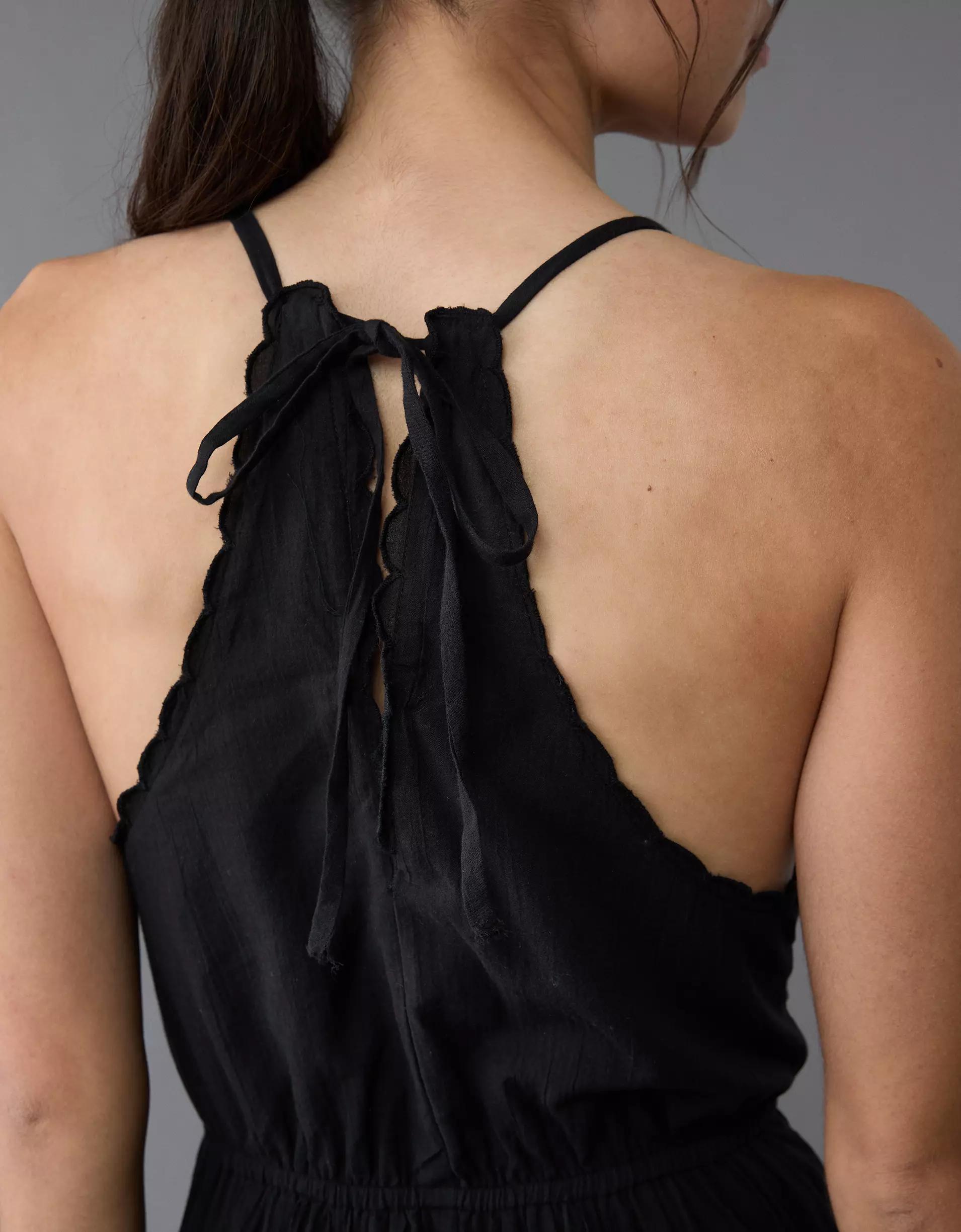 AE V-Neck Embroidered Midi Dress Product Image