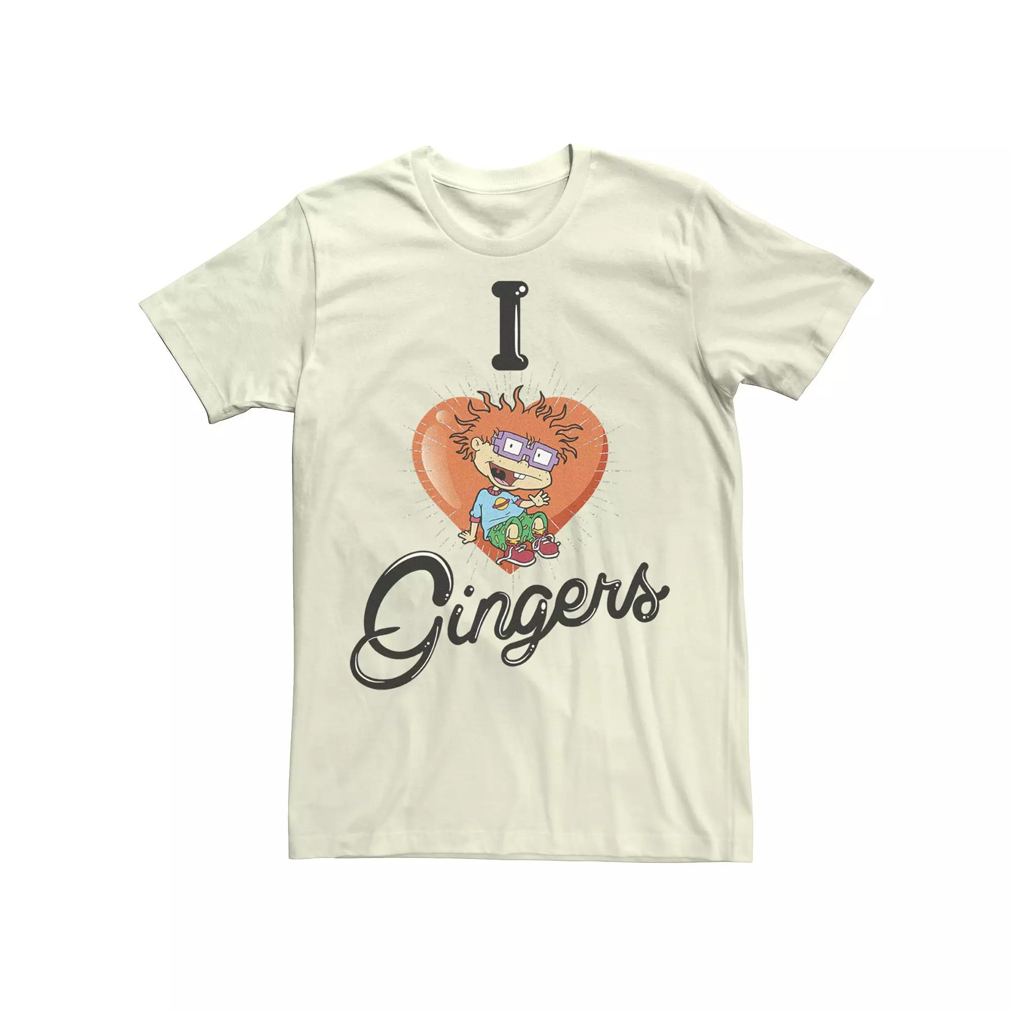 Men's RugRats Chuckie I Heart Gingers Tee, Size: Medium, Natural Product Image