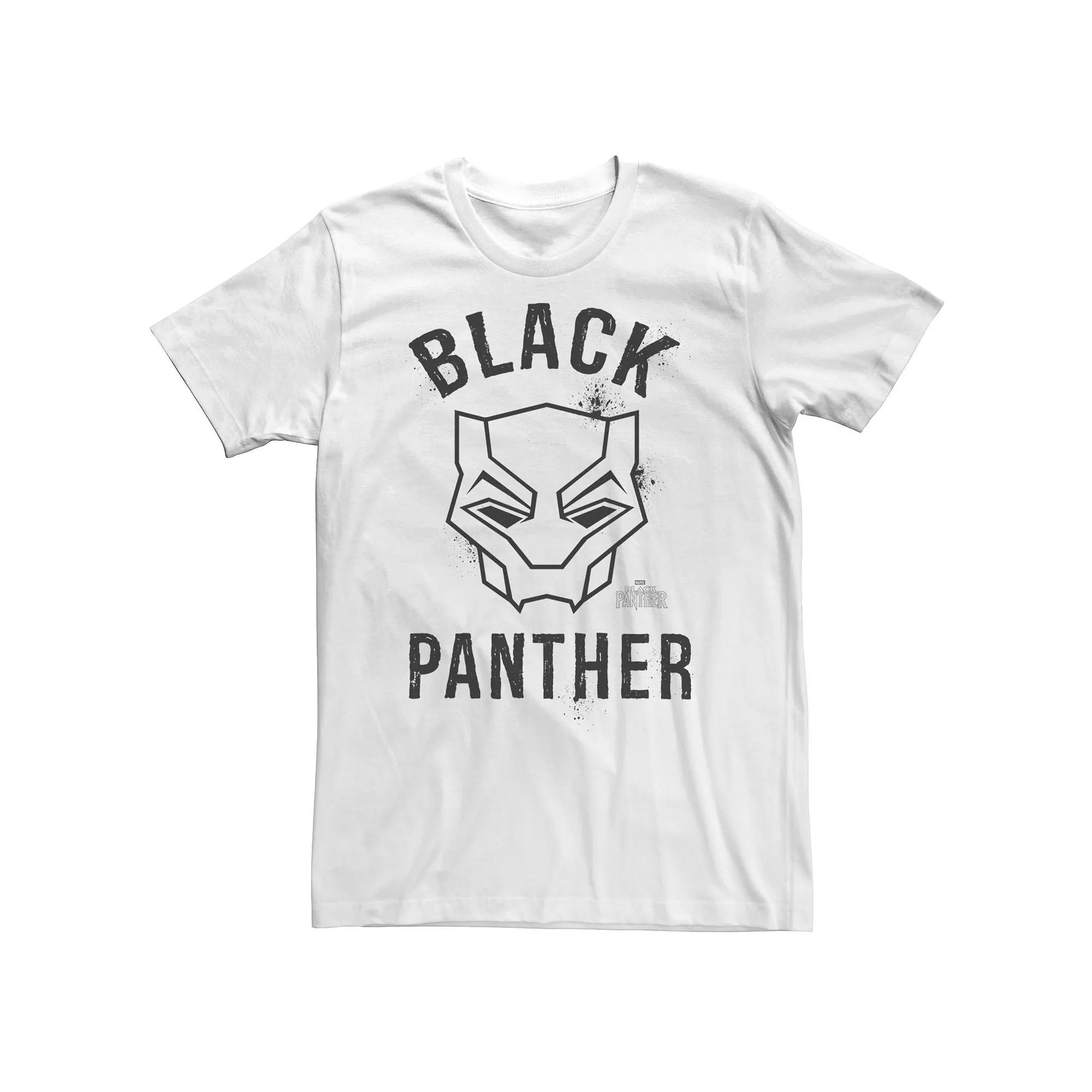 Big & Tall Marvel Black Panther Movie Collegiate Graffiti Mask Tee, Men's,  Product Image