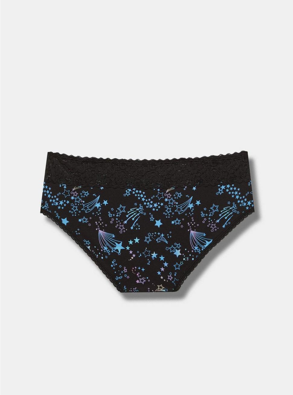 Cotton Mid-Rise Hipster Lace Trim Panty Product Image