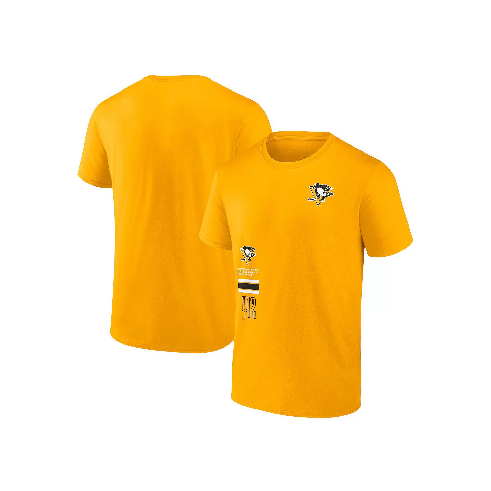 Men's Fanatics Branded Gold Pittsburgh Penguins Represent T-Shirt,  Product Image