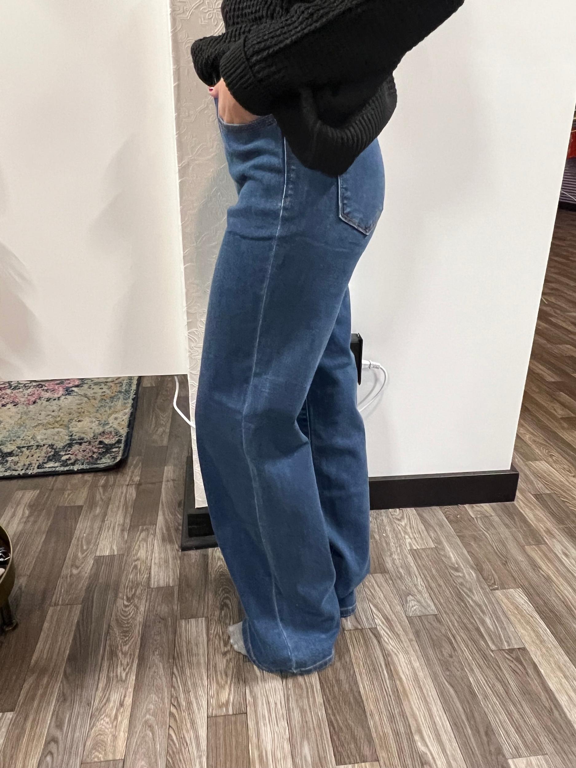 Women's Judy Blue High Waist Vintage Wide Leg Medium Wash Product Image