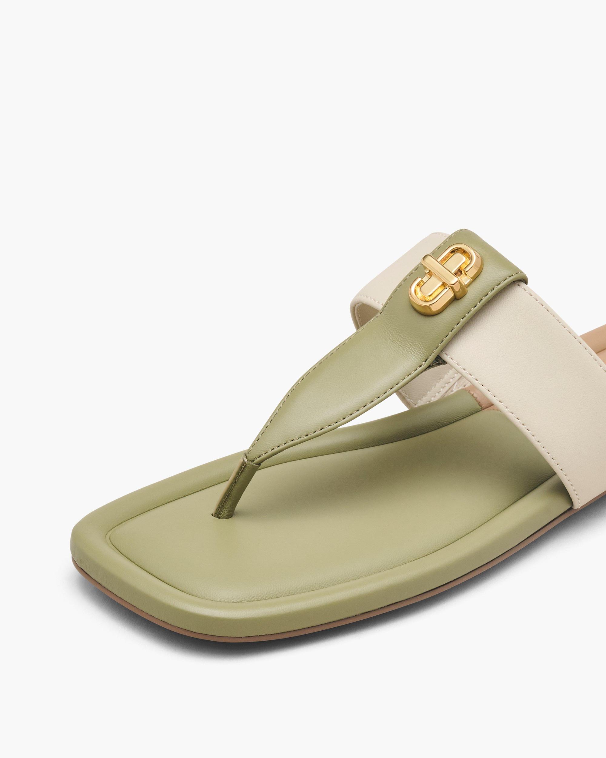 The Colorblock Dual T-Strap Sandal Product Image