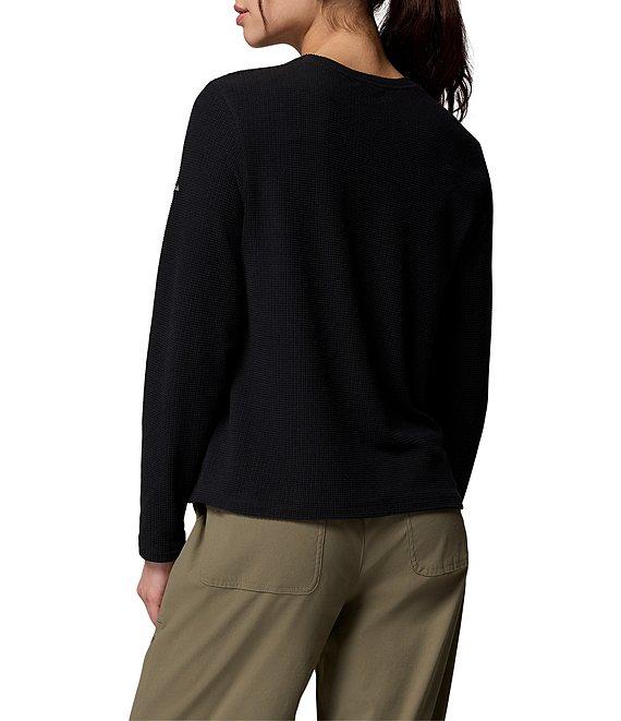 Columbia Brea Falls Grid Stretch Knit Crew Neck Long Sleeves Omni-Wick Tee Product Image