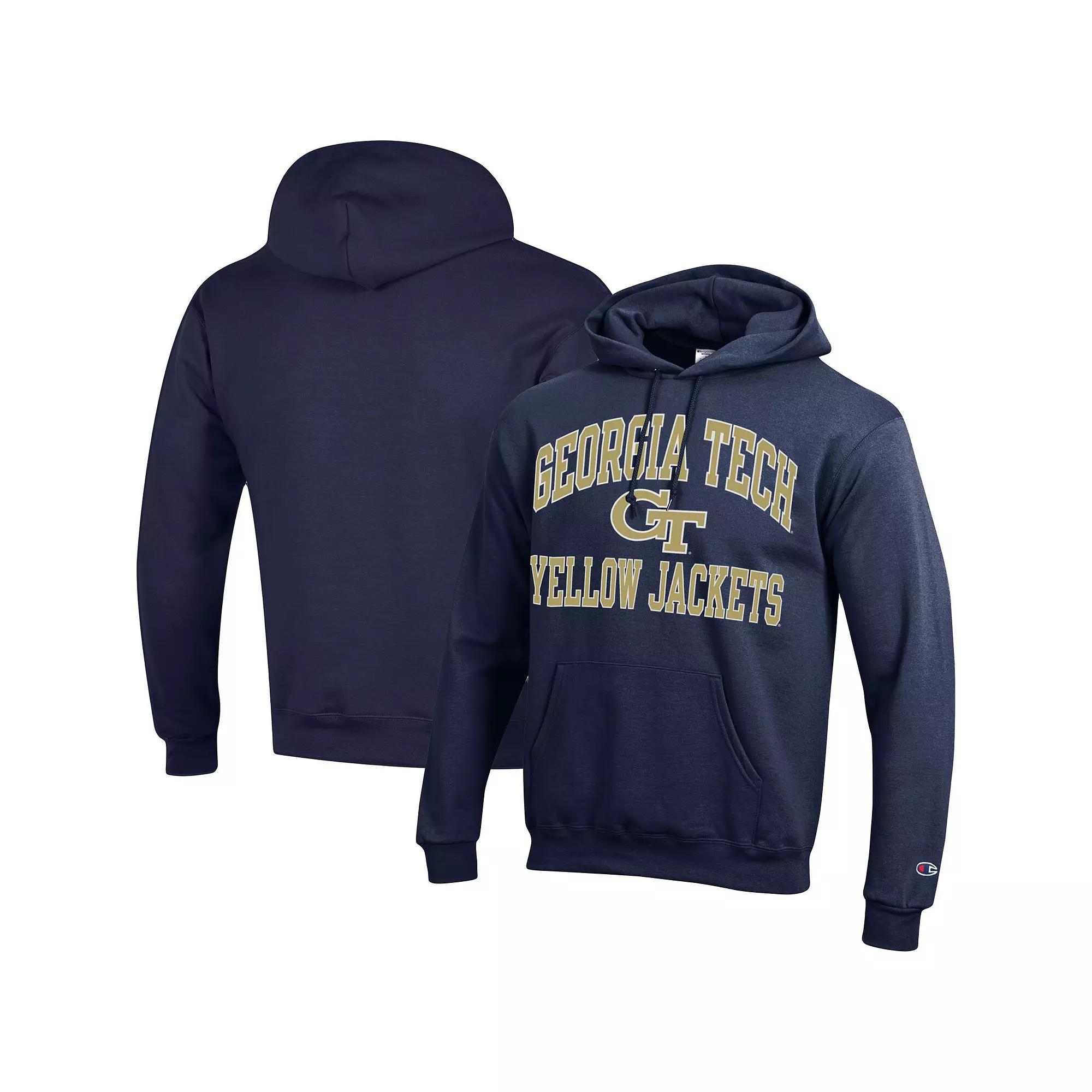 Men's Champion Navy Georgia Tech Yellow Jackets High Motor Pullover Hoodie,  Product Image