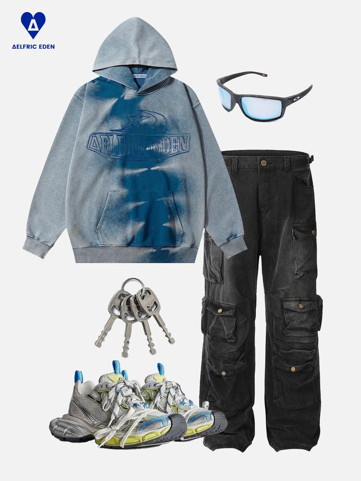 Aelfric Eden Tie Dye Washed Pullover Hoodie Product Image