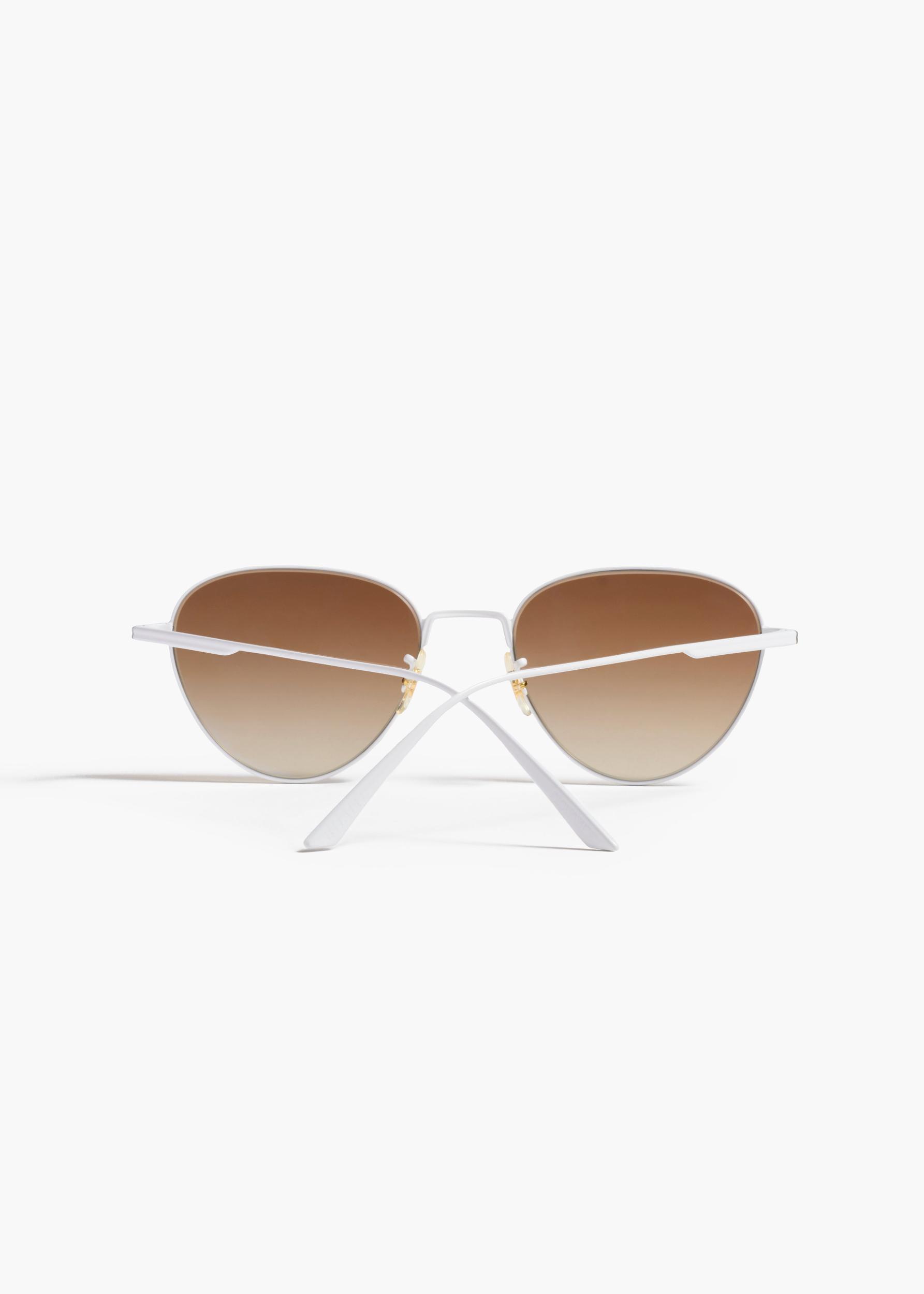 KHAITE x Oliver Peoples 1991C in White and Dark Brown Product Image