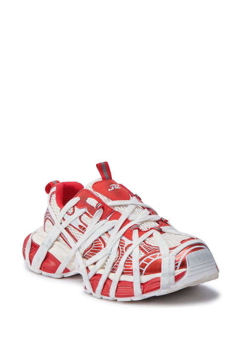 AZALEA WANG SELIE RED FLAT SNEAKER Product Image