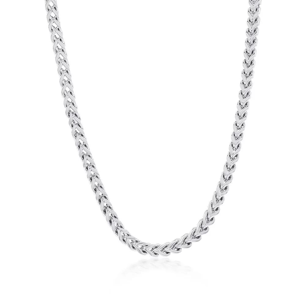 Metallo 4mm Franco Chain Necklace, Men's, Size: 24", Stainless Product Image