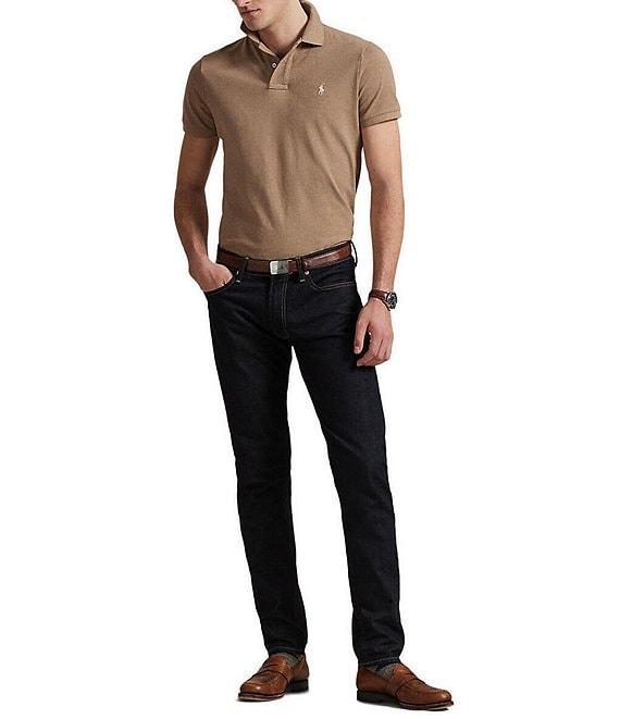 Polo Ralph Lauren Custom Slim Fit Solid Mesh Polo Shirt Product Image
