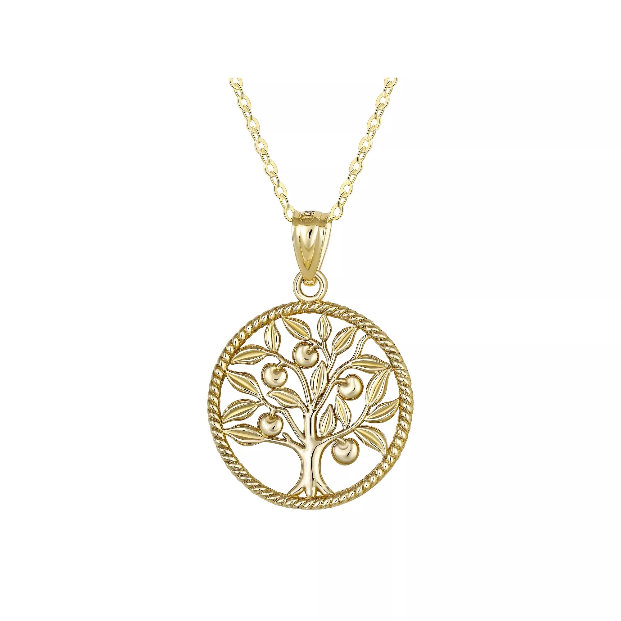 Taylor Grace 10k Gold Tree Of Life Pendant Necklace, Women's, Size: 18", Gold Tone Product Image
