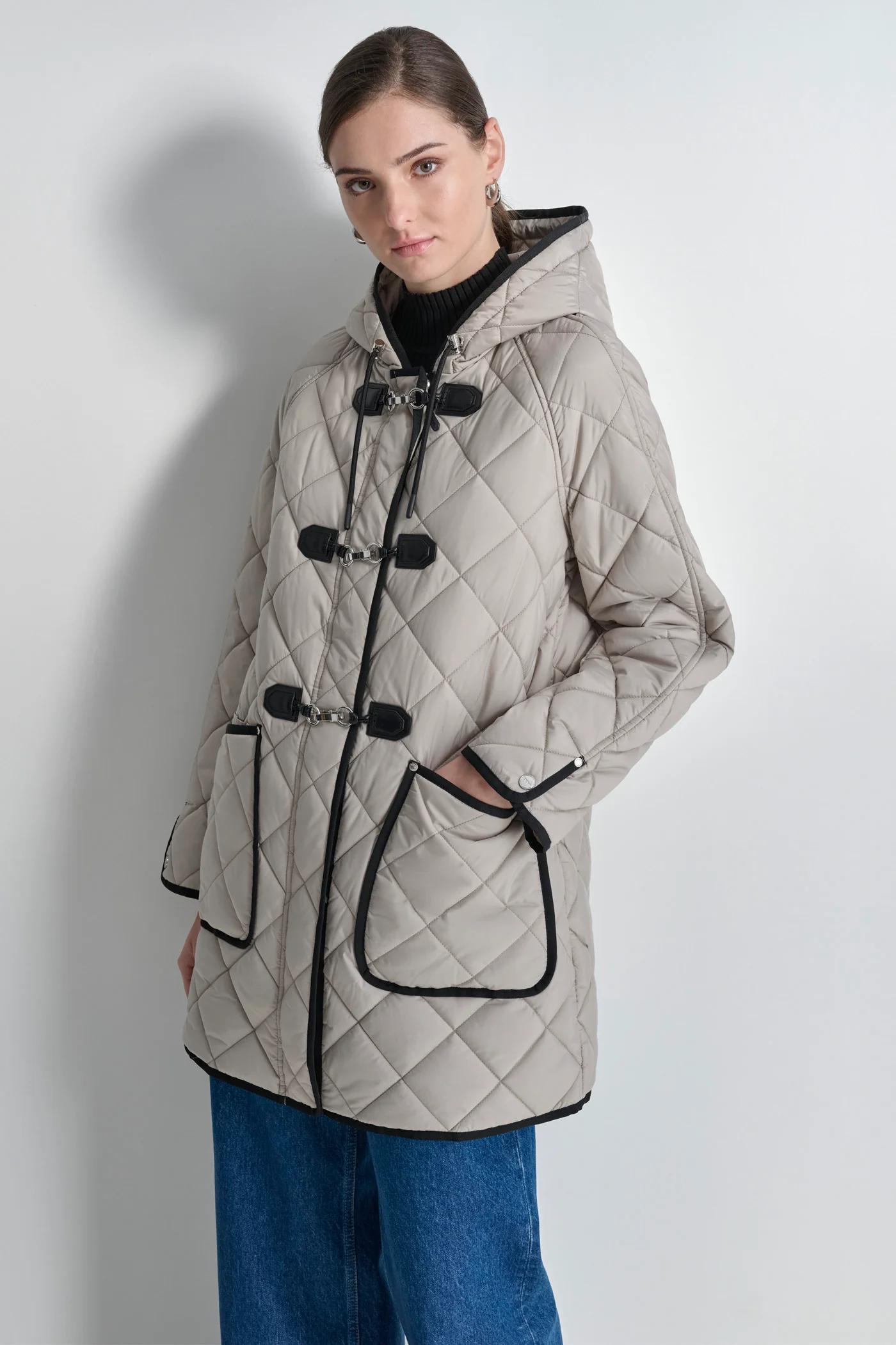 QUILTED COAT WITH TOGGLE Product Image