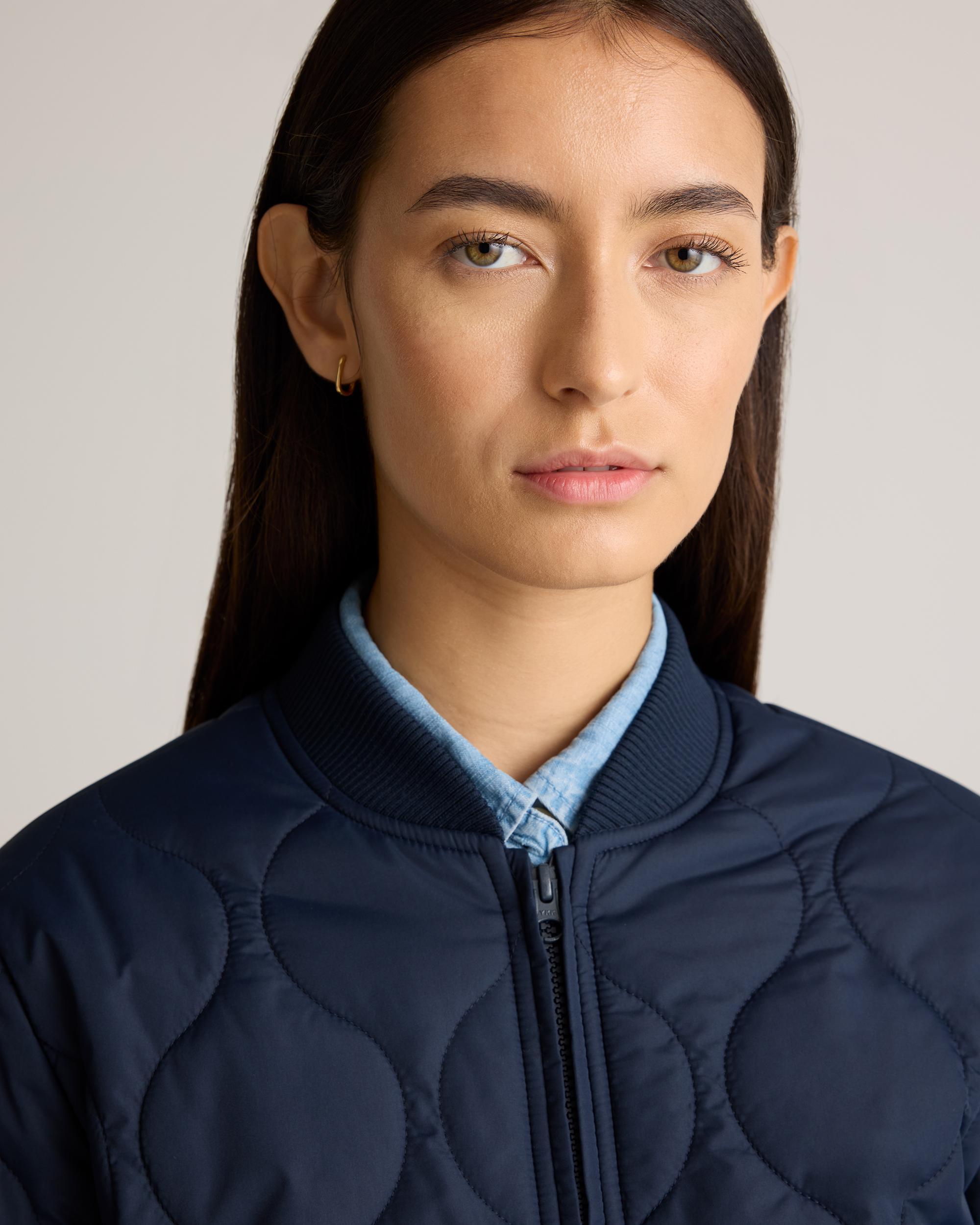 Quince | Women's Featherless Quilted Puffer Bomber Jacket Size XL, Recycled Polyester Product Image