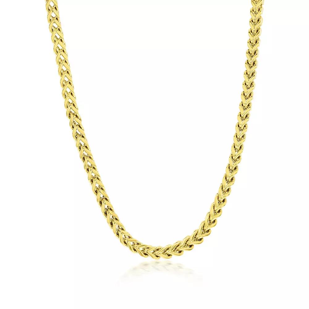 Metallo 4mm Franco Chain Necklace, Men's, Size: 24", Gold Tone Product Image