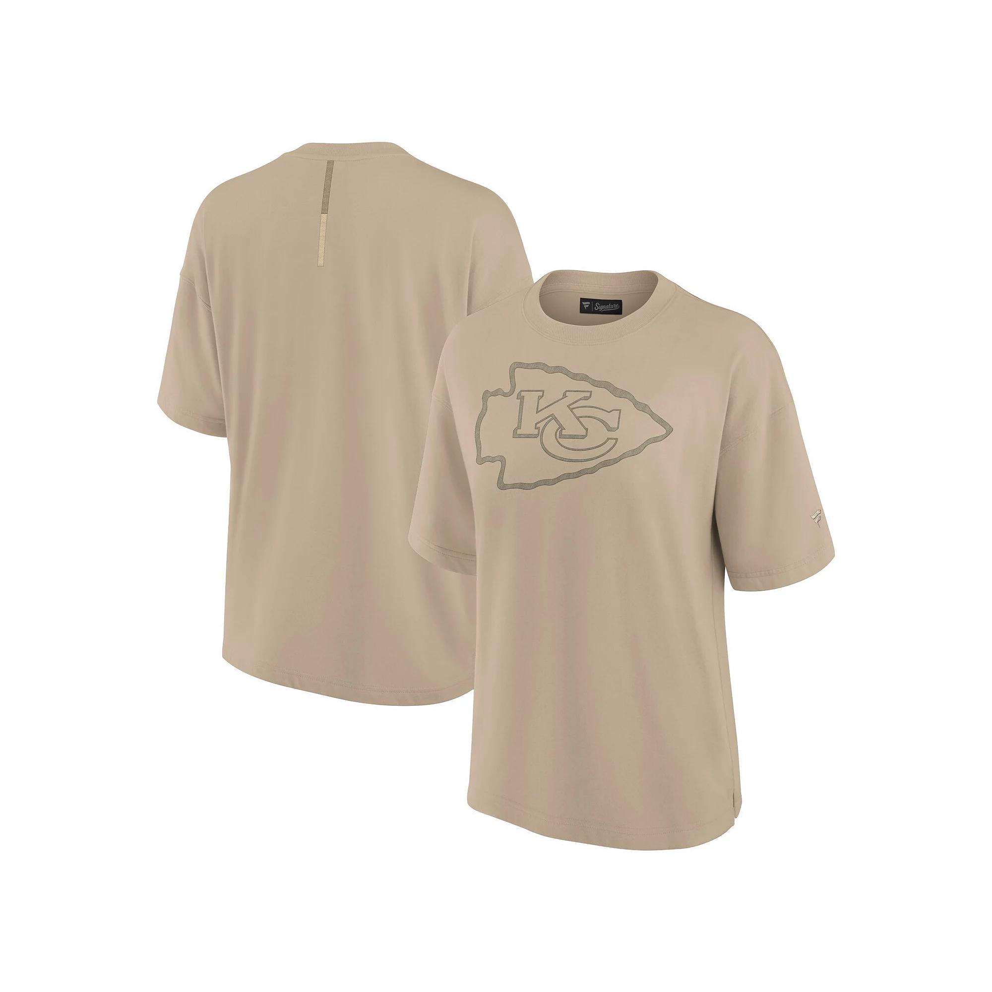 Women's Fanatics Khaki Kansas City Chiefs Elements Oversized T-Shirt, Size: XL, Beig K Product Image