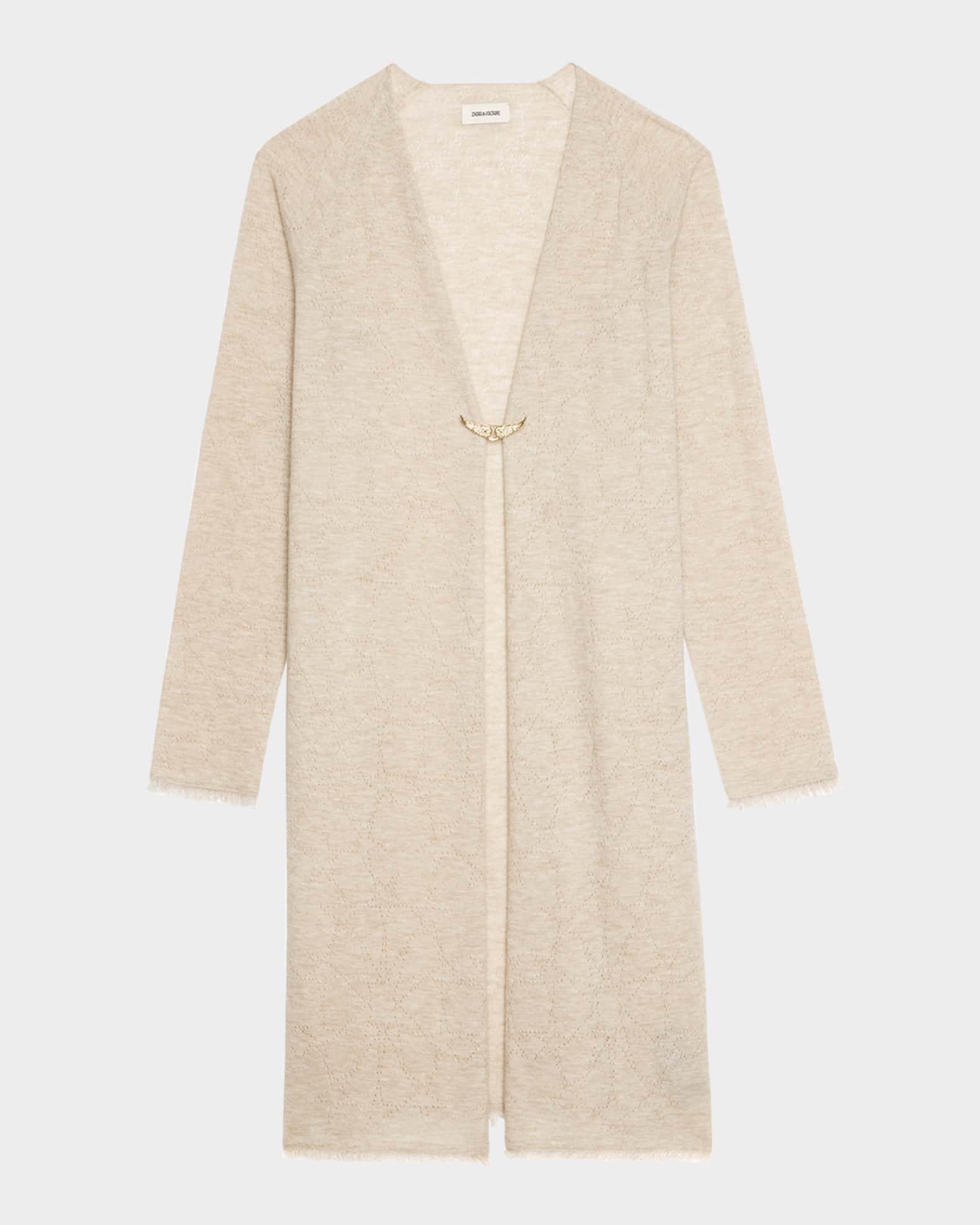 Daffy Pointelle Stars Cashmere Cardigan Product Image