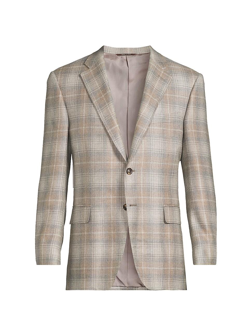 Mens Plaid Cashmere Sport Coat Product Image