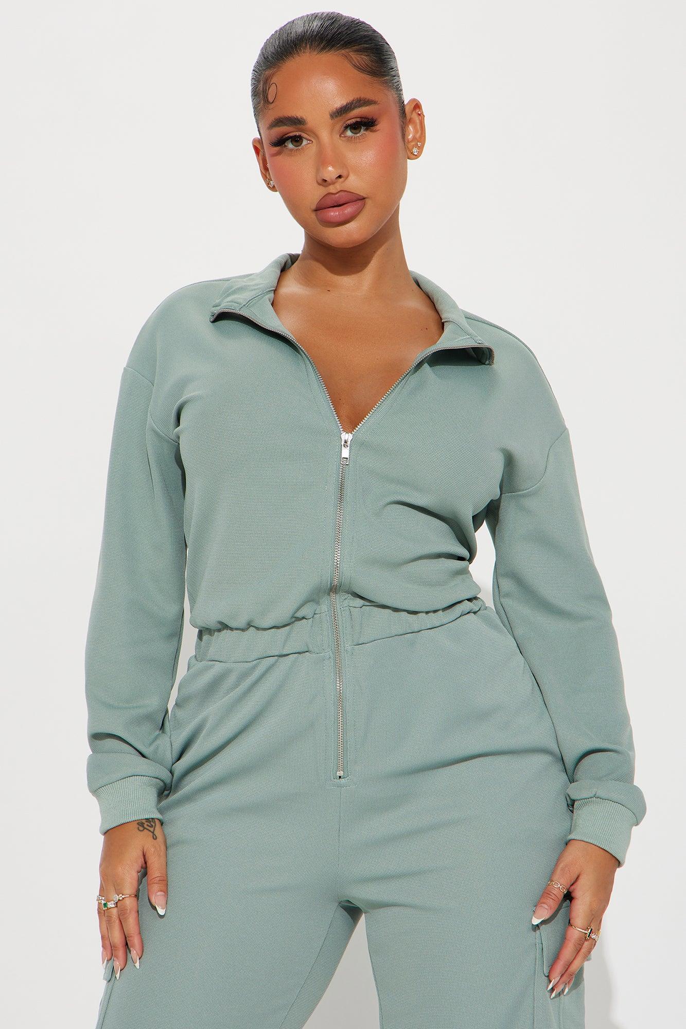 Full Day Off Jumpsuit - Sage Product Image