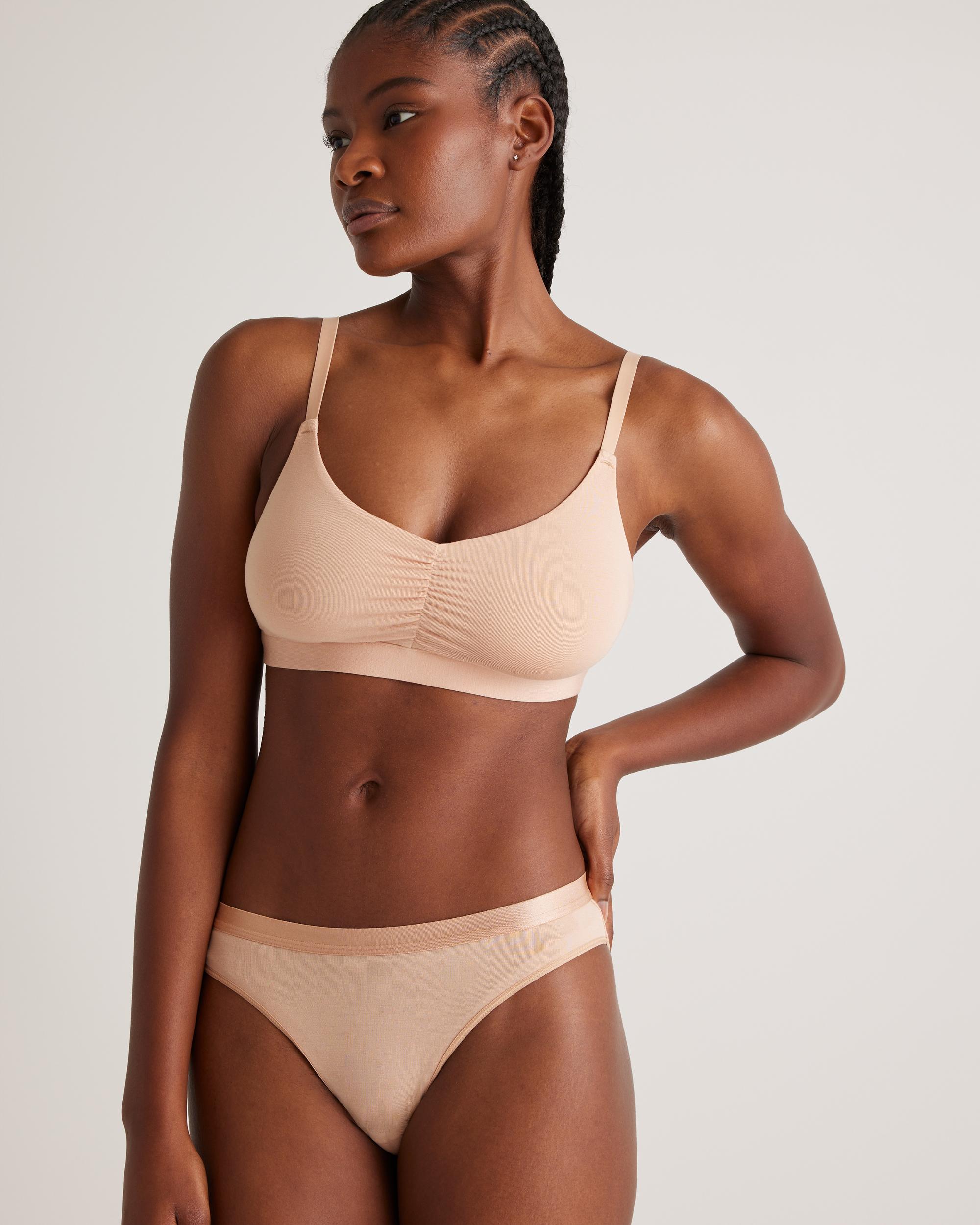 Quince | Women's Micromodal Ruched Bralette Size XS Product Image