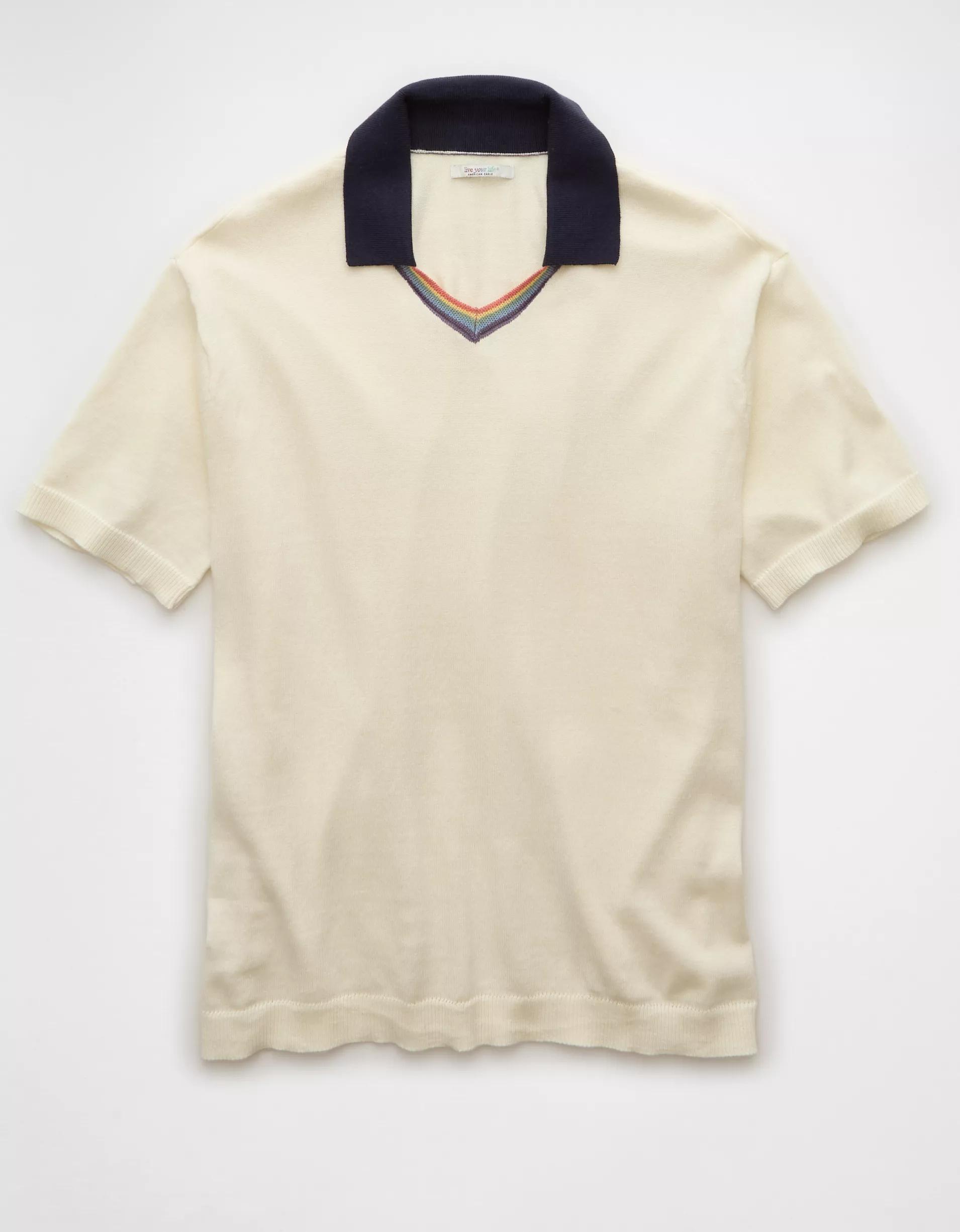 AE Pride Weekend Sweater Polo Shirt Product Image