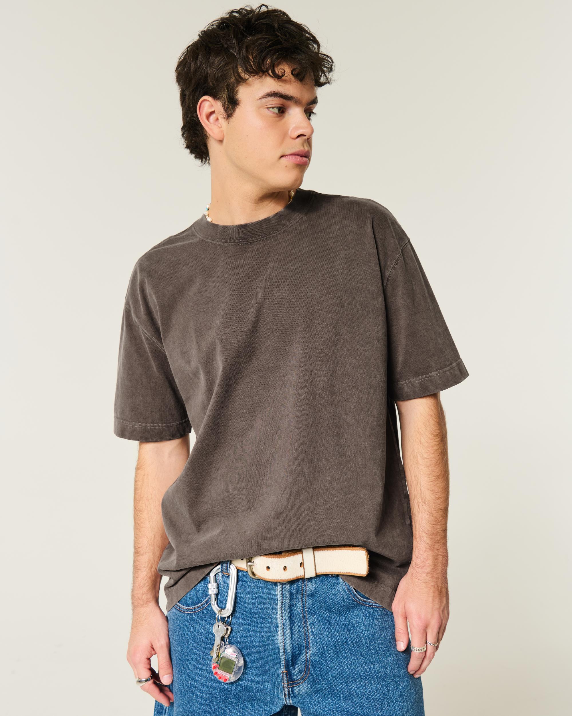 Dalix Mens Lil Smile Heavy Weight Cotton Tee Product Image