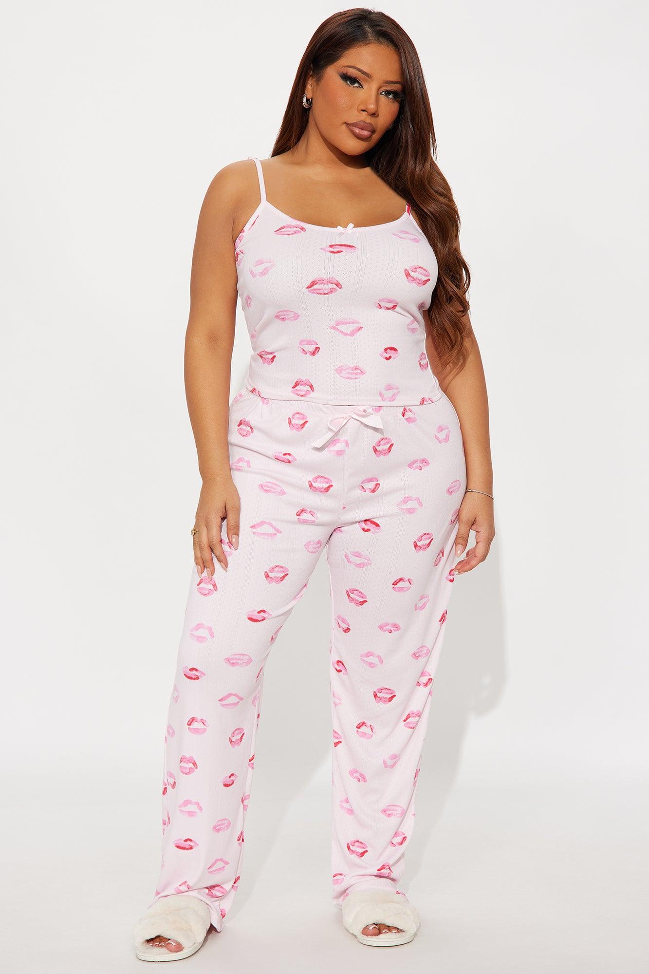 One More Kiss Cami PJ Pant Set - Pink Female Product Image