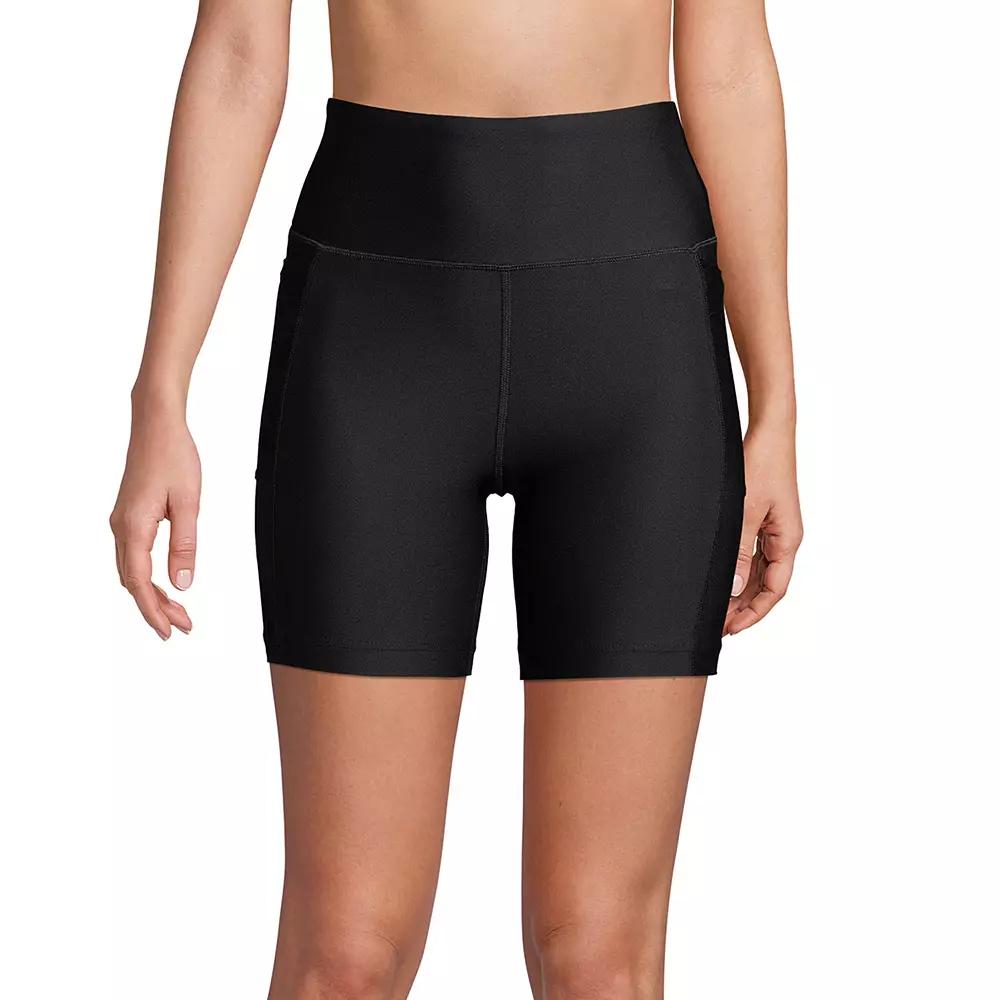 Women's Lands' End 6" Chlorine-Resistant UPF 50 Swim Shorts,  Product Image