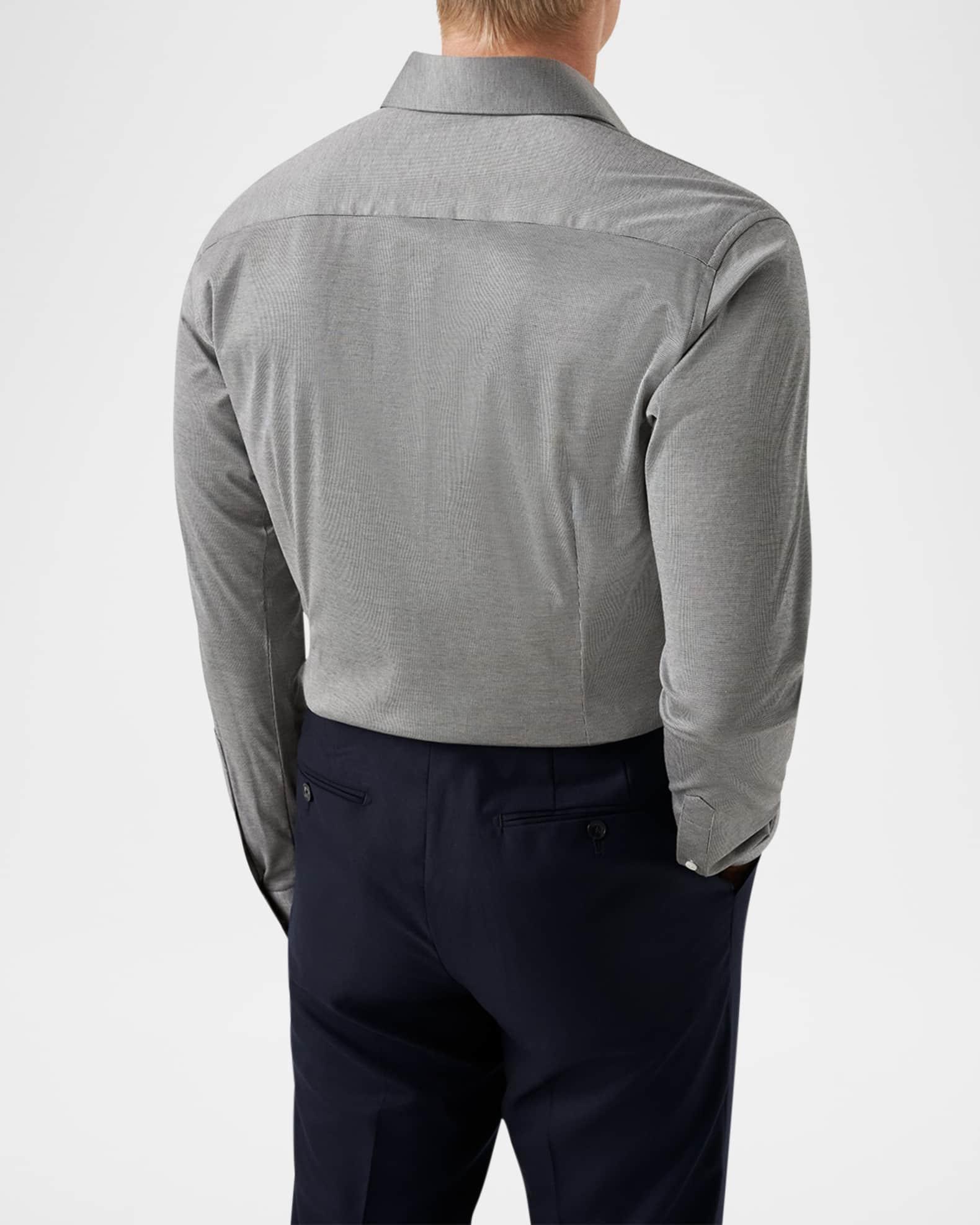 Men's Signature Filo di Scozia Jersey Contemporary-Fit Dress Shirt Product Image