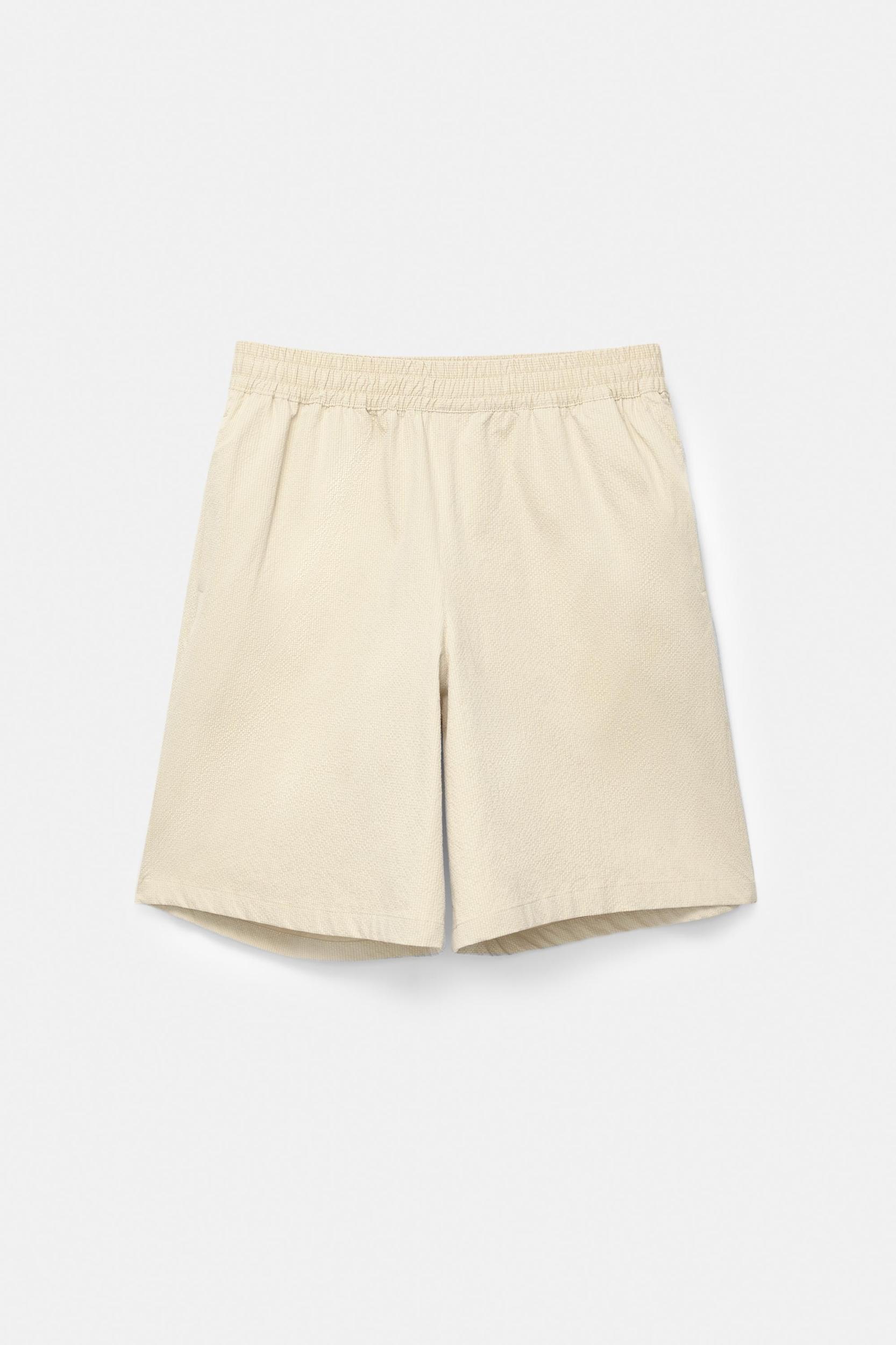 Seersucker Bermuda short sweatpants Product Image