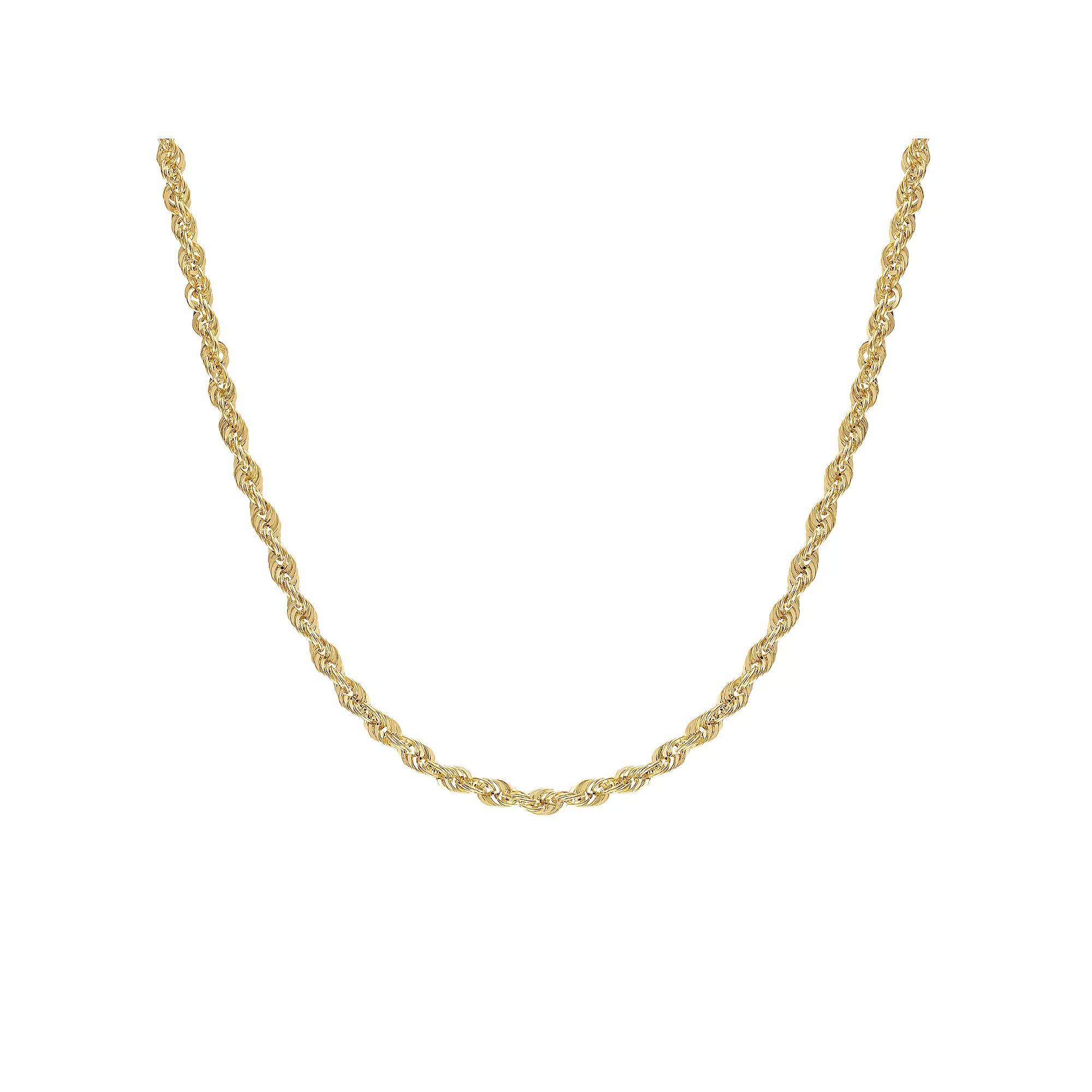 Jordan Blue 14k Gold 3.1 mm Rope Chain Necklace, Women's, Size: 22" Product Image