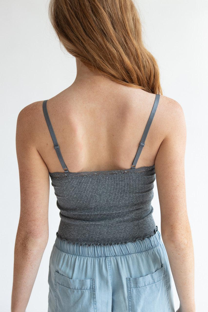 Lace Trim Ribbed Seamless Cami Product Image