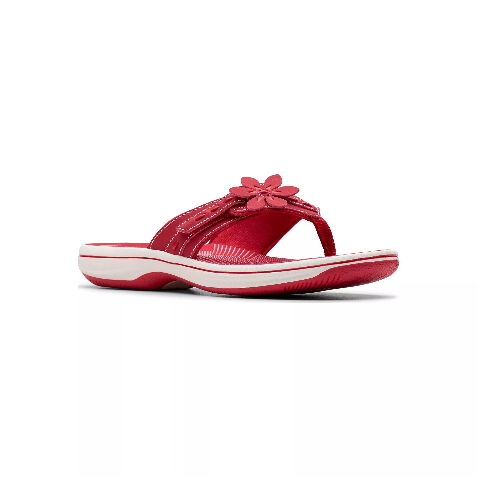 Clarks® Cloudsteppers Breeze Opal Women's Flip Flop Sandals, Size: 7, Red Product Image