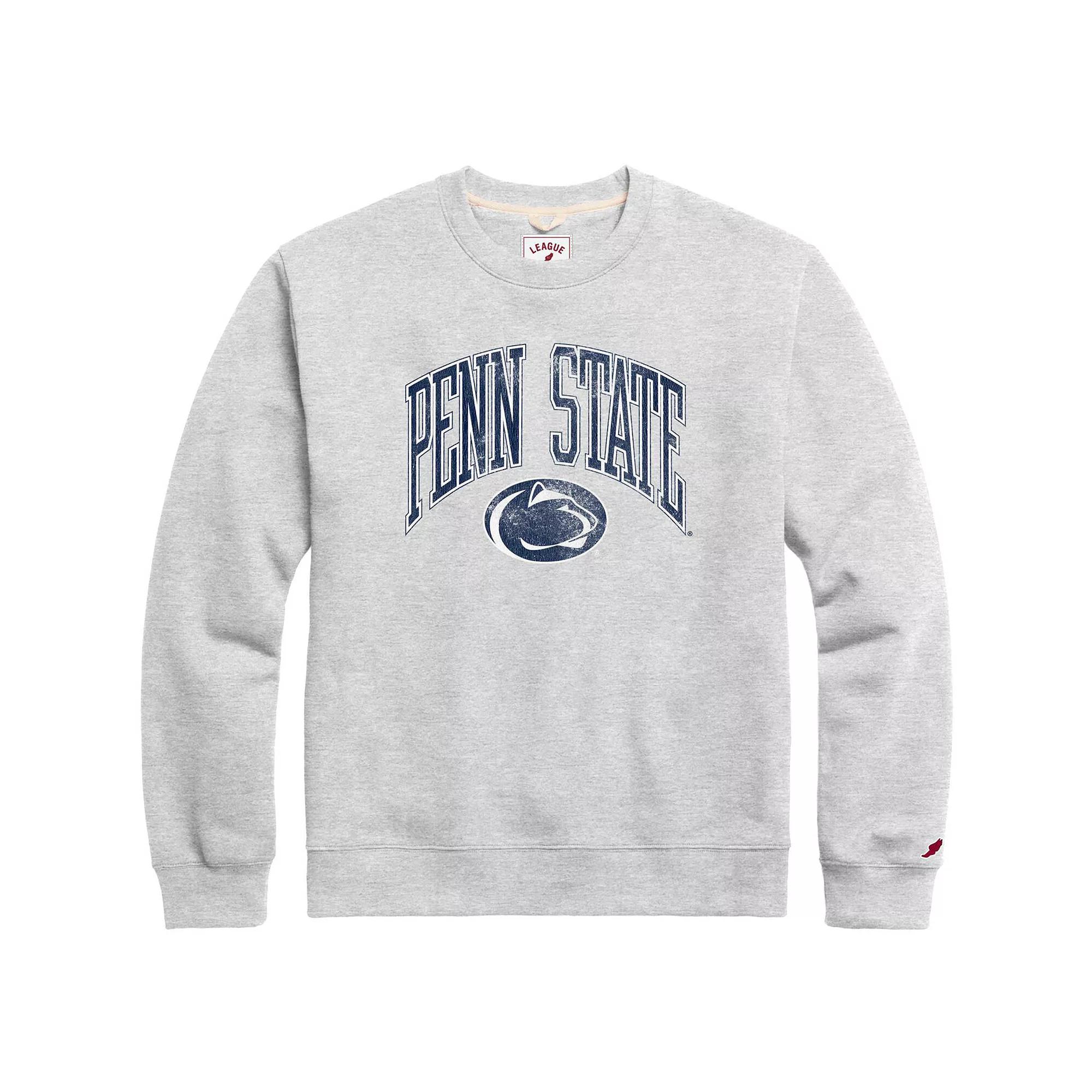 Men's League Collegiate Wear Heather Gray Penn State Nittany Lions Tall Arch Essential Pullover Sweatshirt,  Product Image