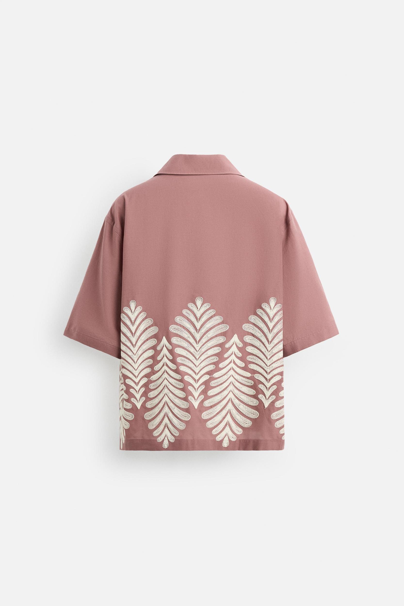 SHIRT WITH CONTRASTING EMBROIDERY Product Image