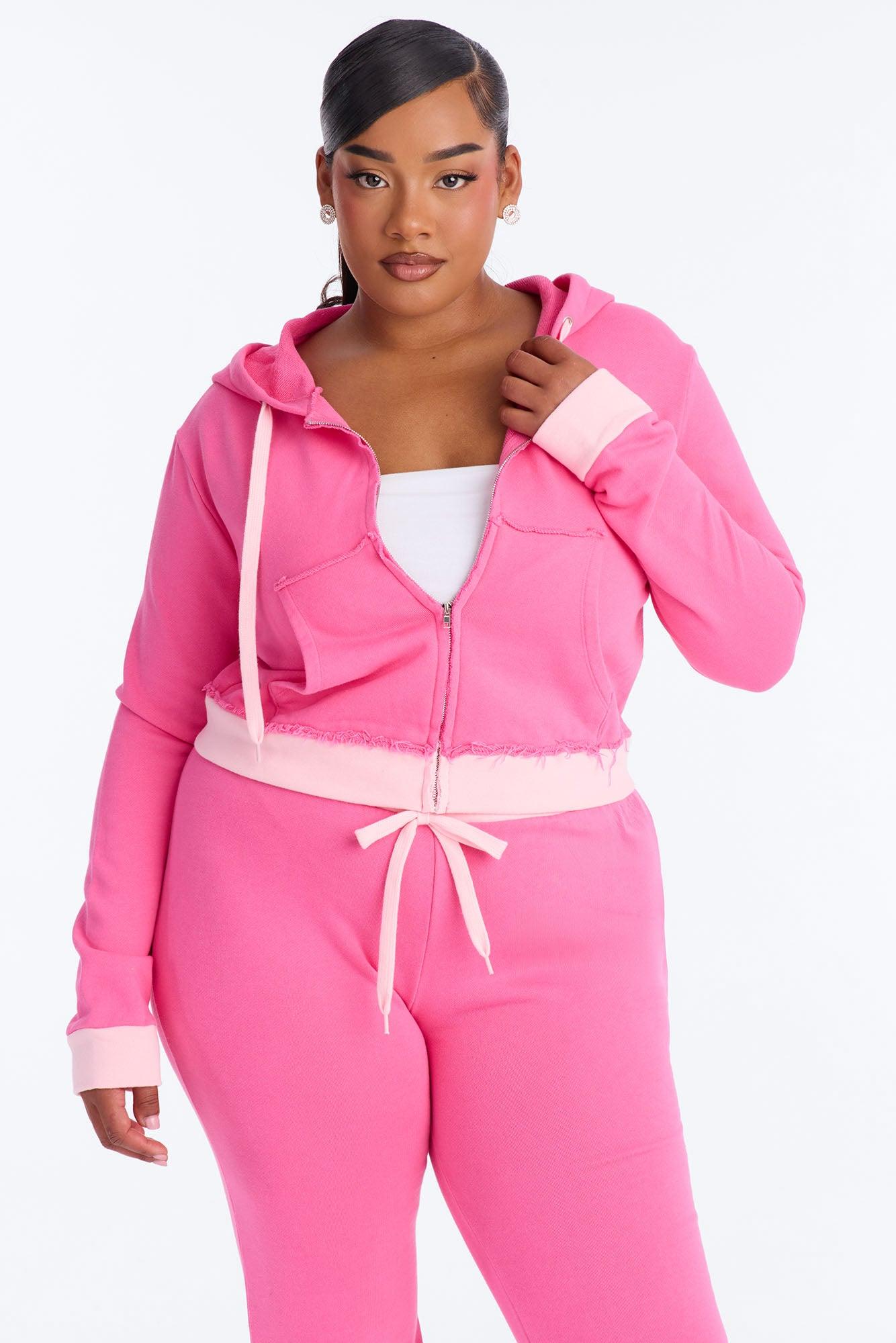 Keeping Up With Me Pant Set - Pink Female Product Image