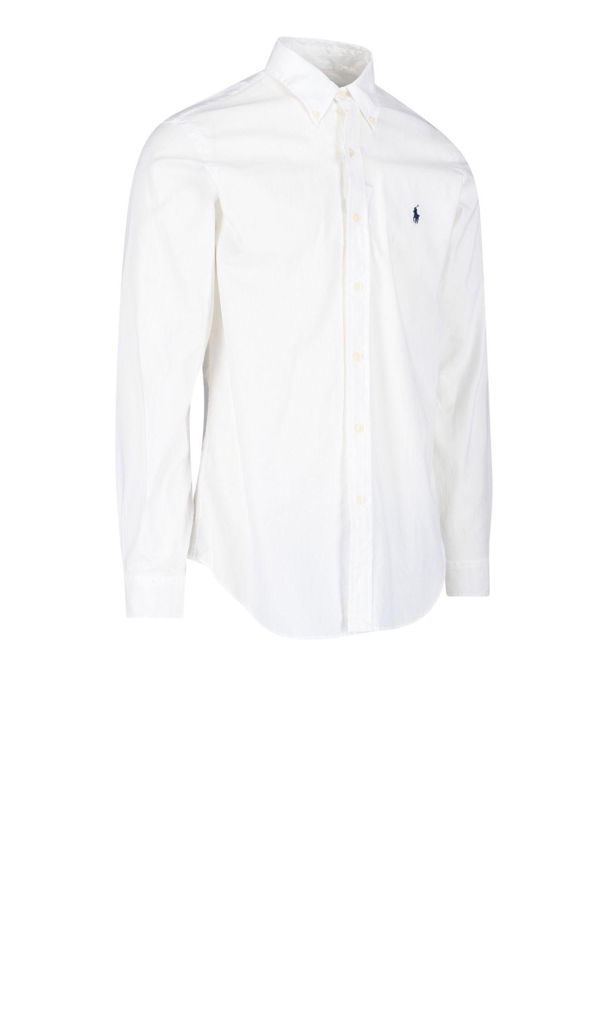POLO RALPH LAUREN Long Sleeve Sport Shirt Clothing In White Product Image