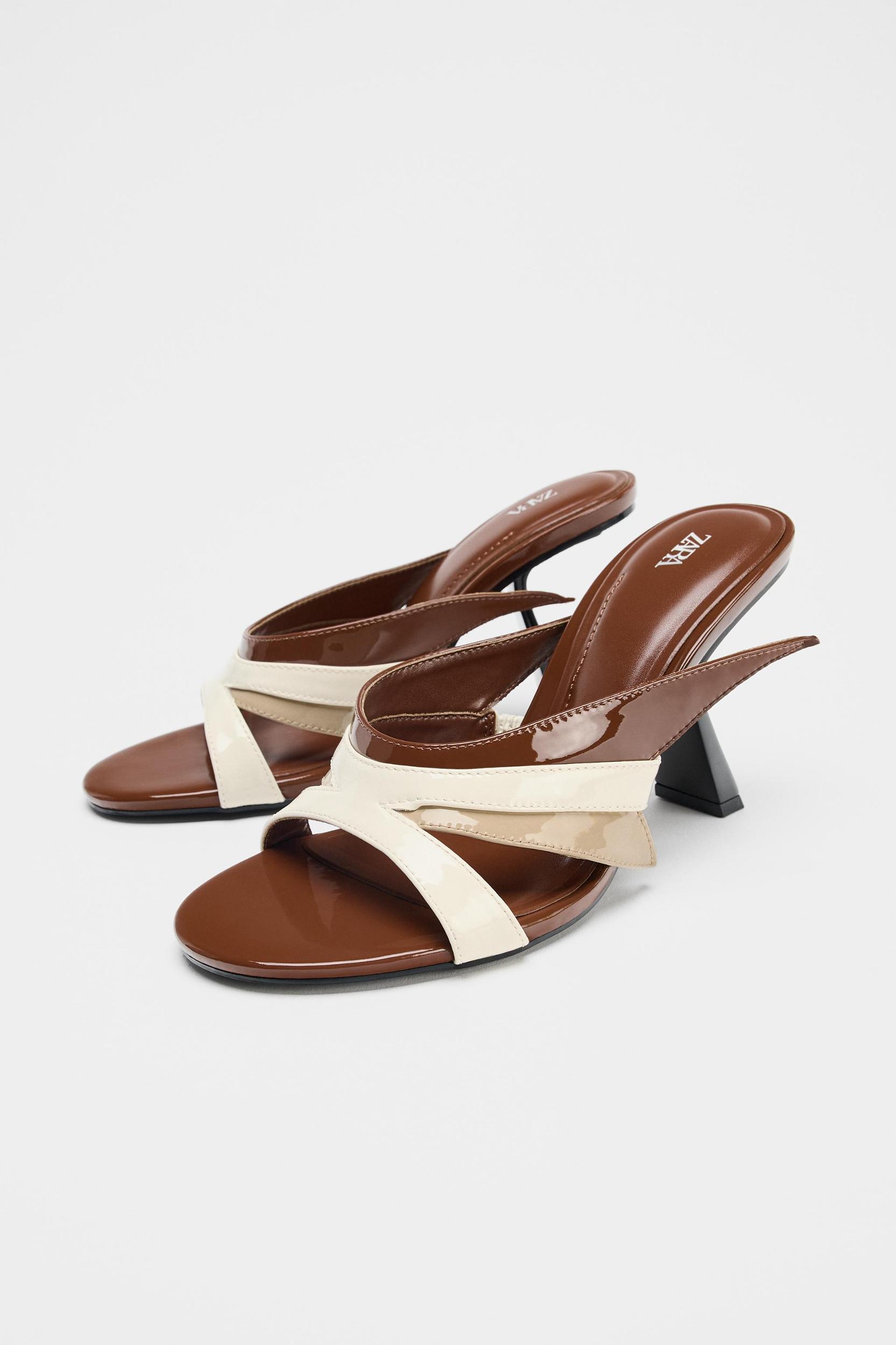 ASYMMETRIC HEELED SANDALS Product Image