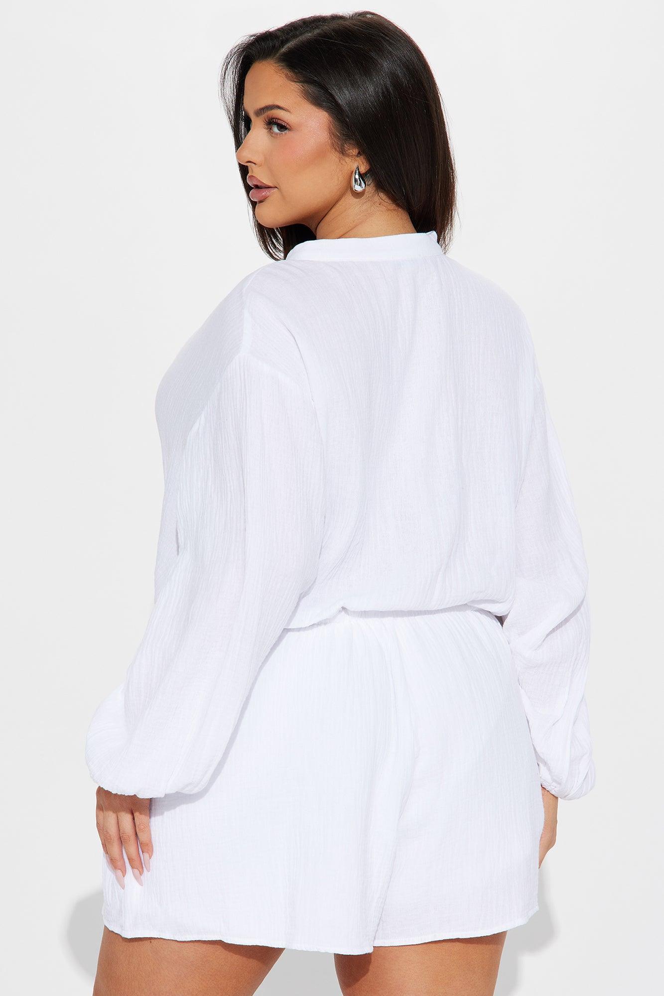Always Say Goodbye Romper - White Product Image
