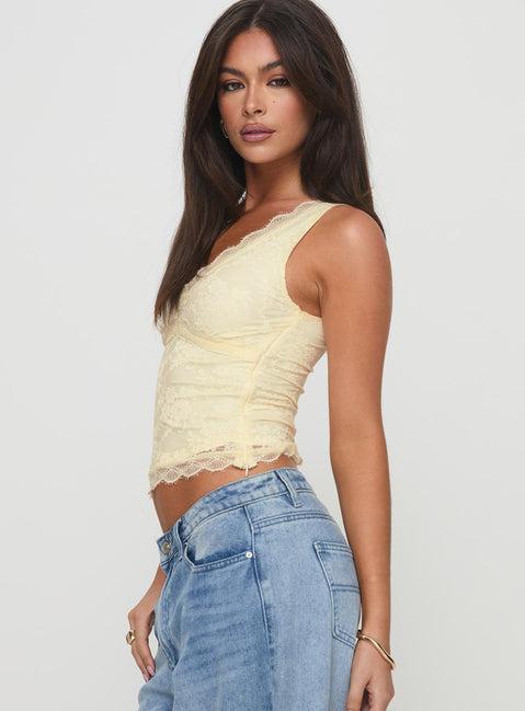 Far Away Top Yellow Product Image