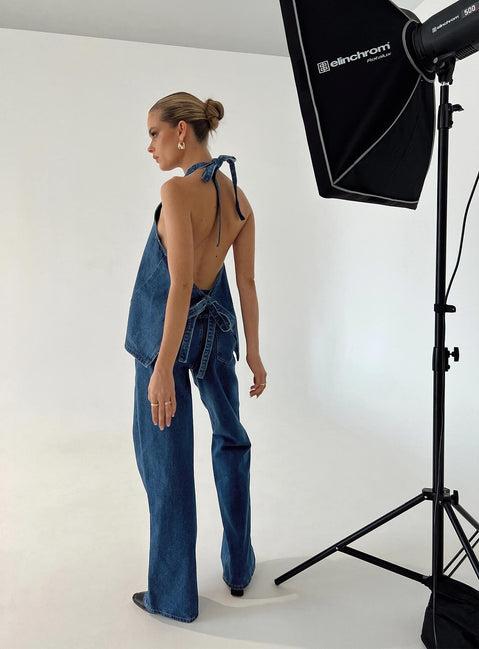 Hills Halter Denim Product Image