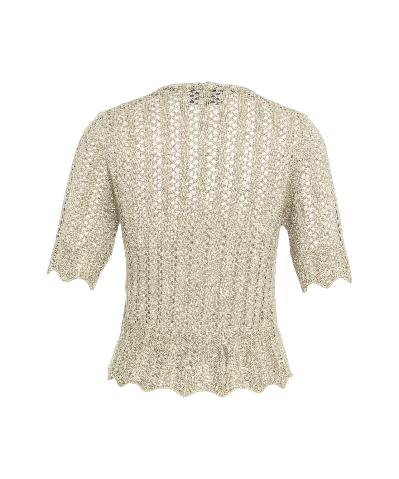 Knit short sleeved cardigan Product Image