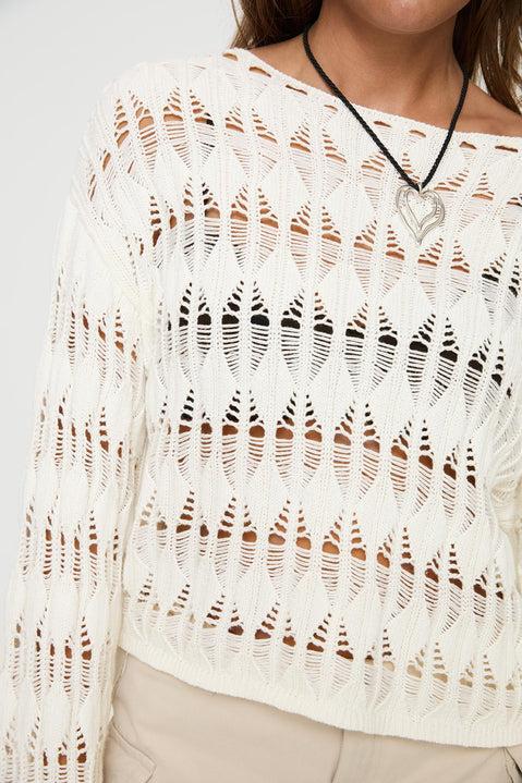 Mistic Knit Sweater Cream Product Image