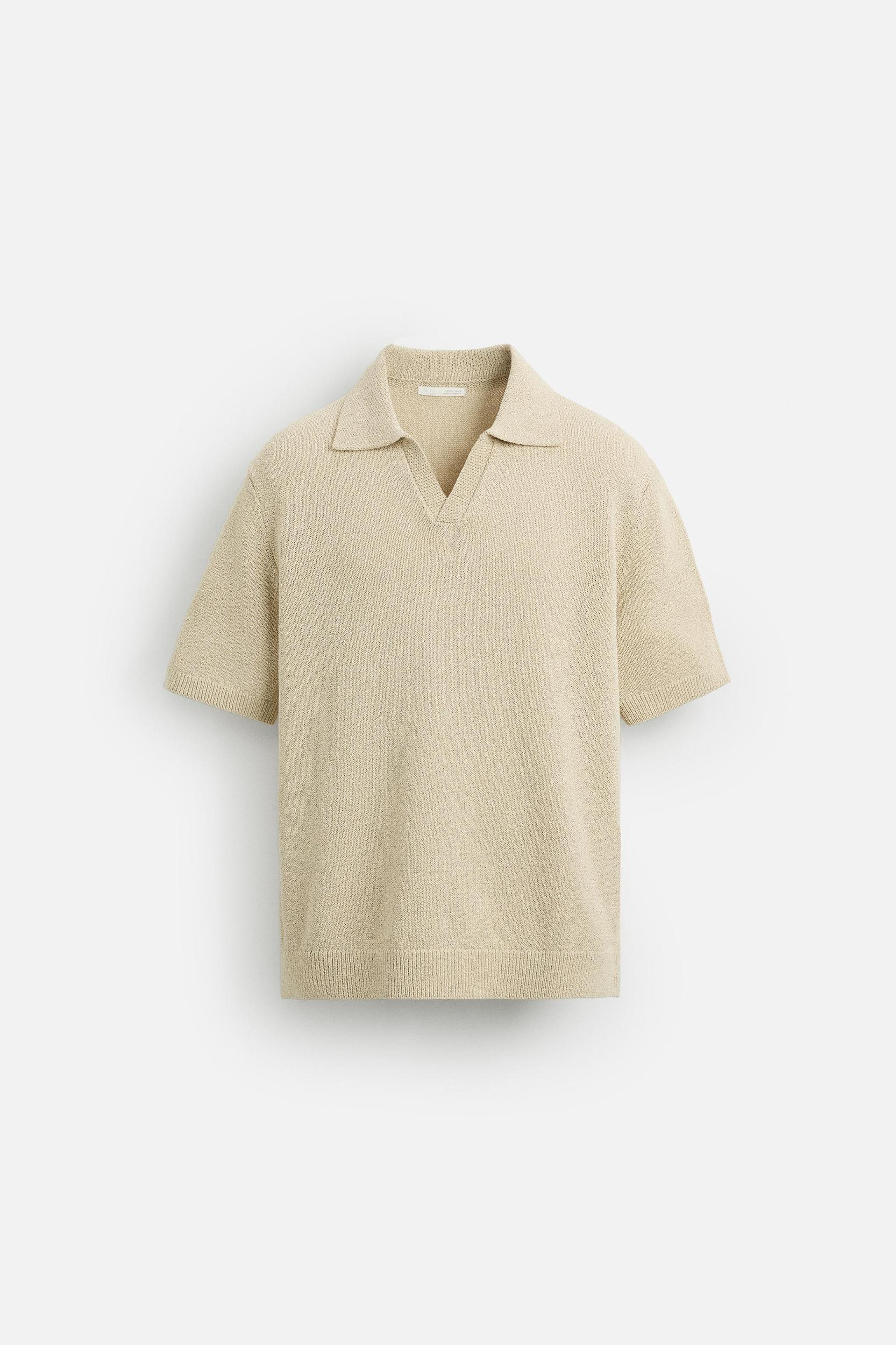 TEXTURED KNIT POLO SHIRT Product Image