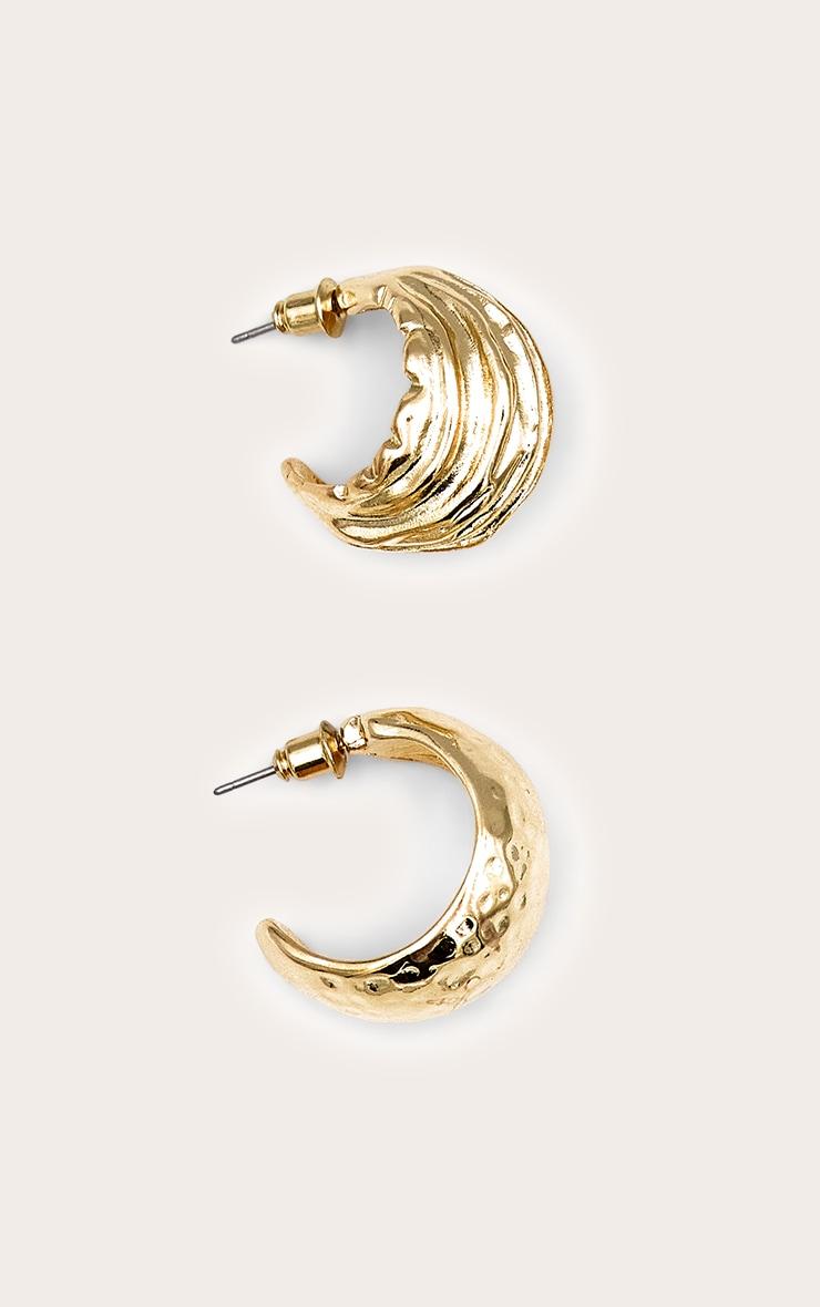 Gold Textured Hoop Multi-Pack Earrings Product Image