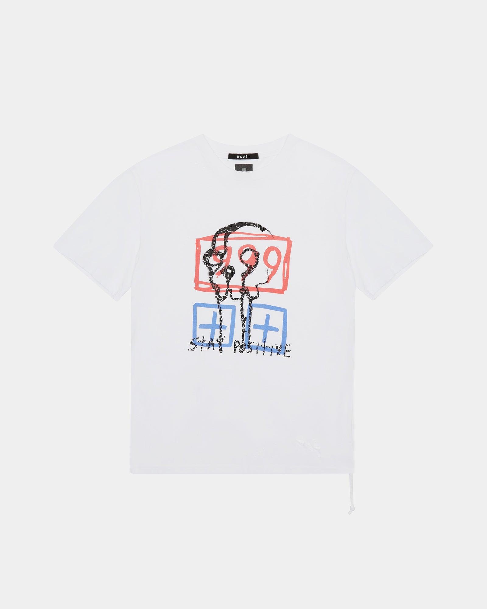 JUICE WRLD KASH SS TEE VINTAGE WHITE Male Product Image