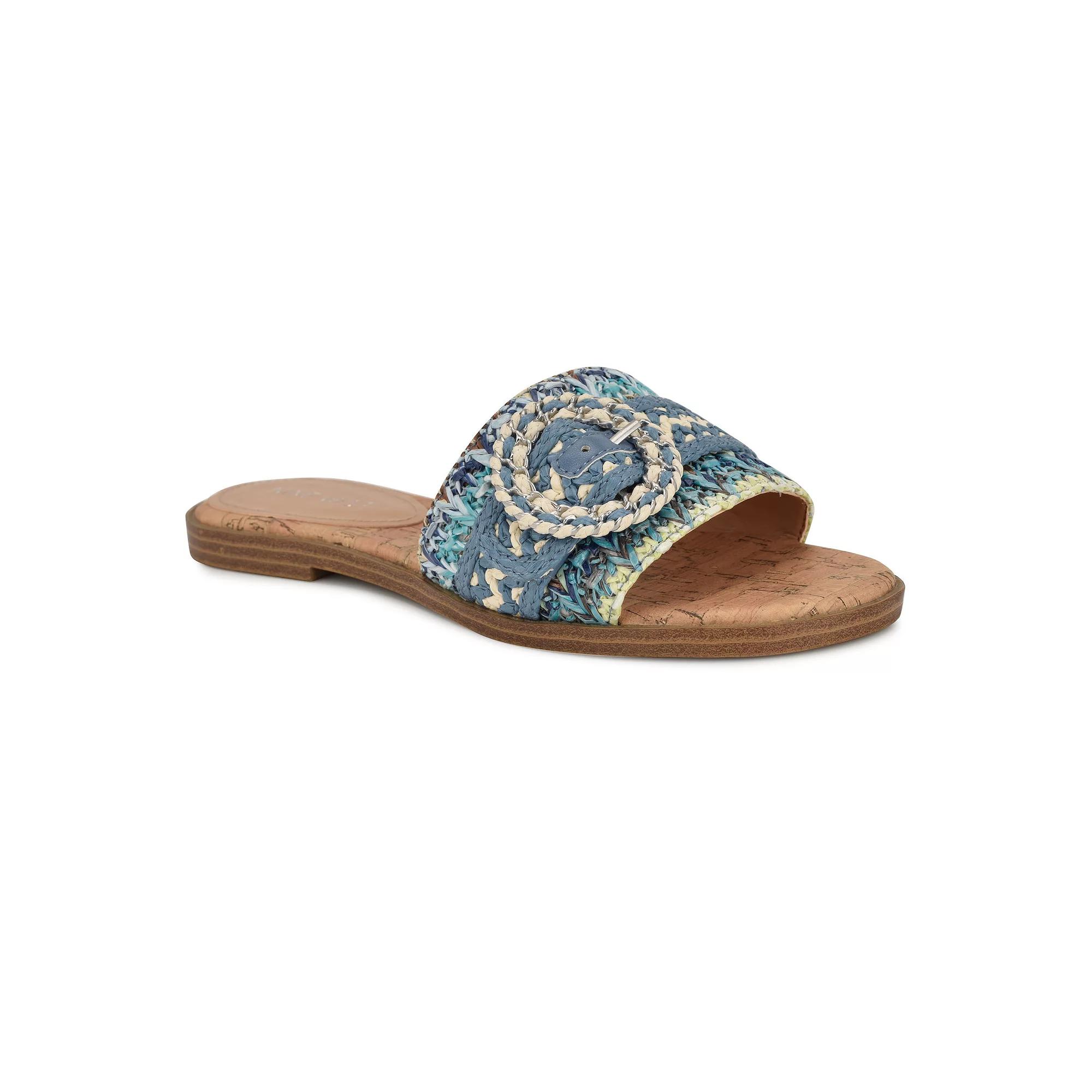 Nine West Poland Open Toe Slip-On Women's Casual Flat Sandals,  Product Image