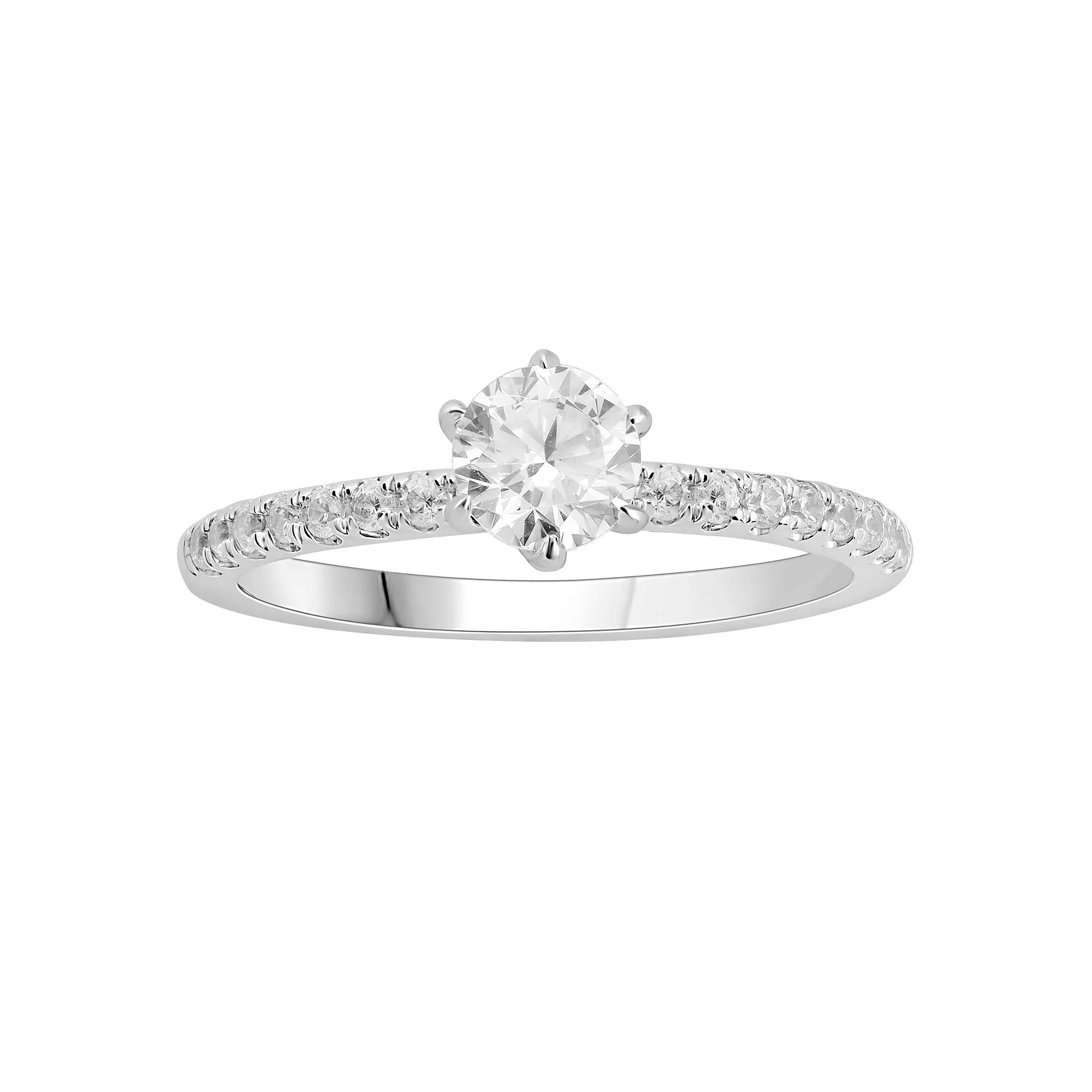 Platinum 3/4 Carat T.W. Diamond Engagement Ring, Women's, Size: 6, White Product Image