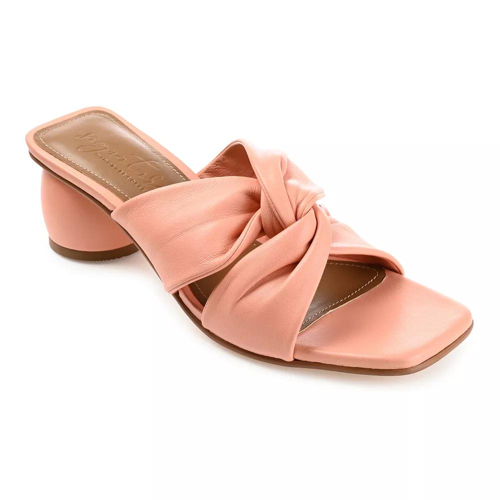Journee Women's Genuine Leather Tru Comfort Foam Charlize Heels, Size: 7.5, Pink Product Image